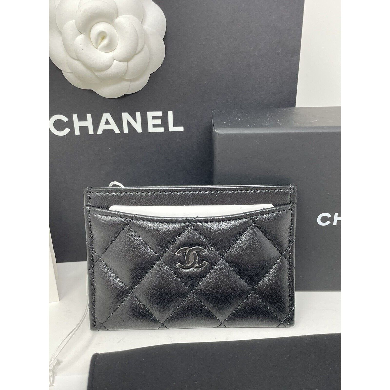 Chanel Chanel Classic Flat So Black Card Holder Lambskin Leather24S Size ONE SIZE - 4 Thumbnail