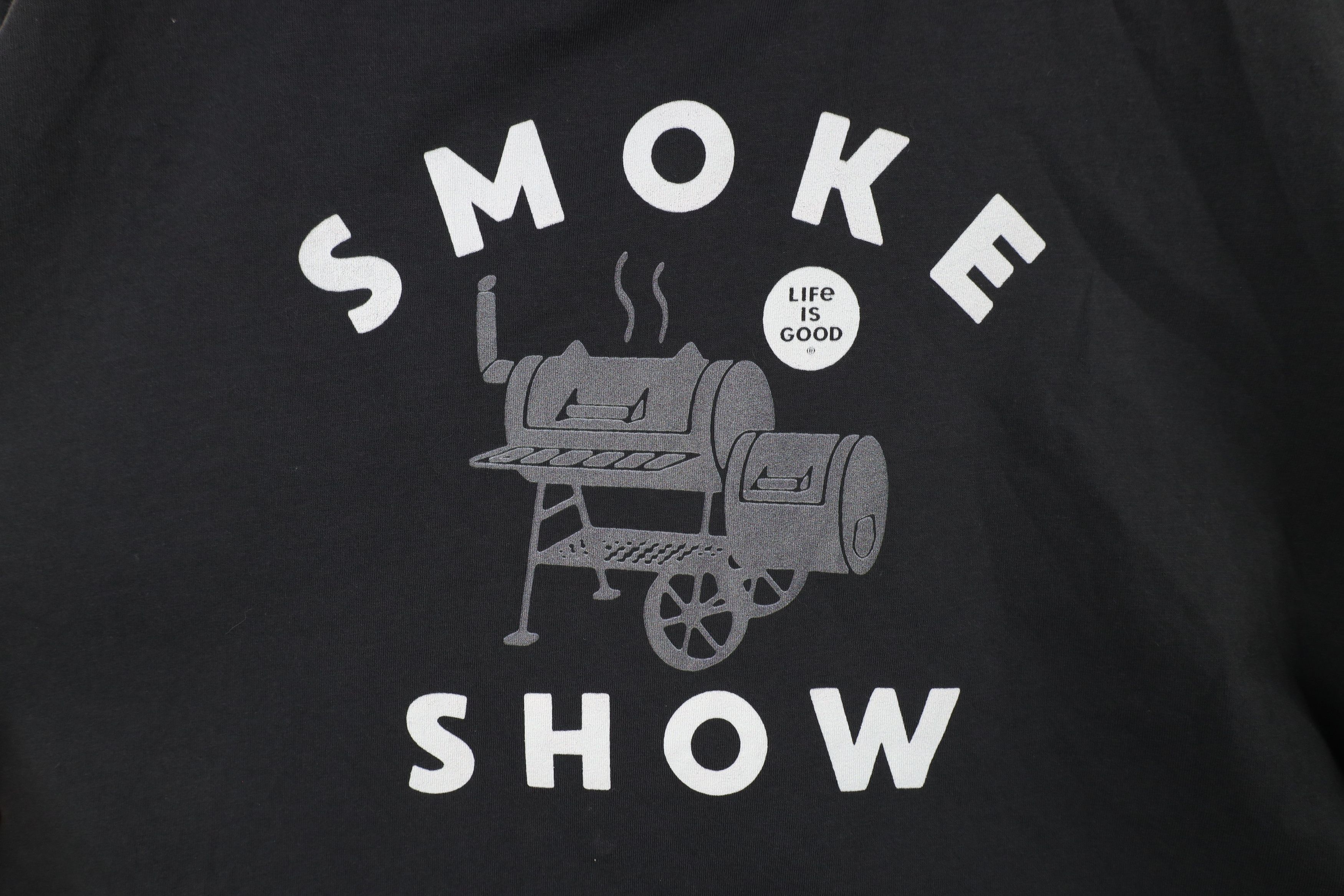 Life is Good × Vintage Life is Good Smoke Show Grill Smoker T-Shirt Charcoal Gray Size US XXL / EU 58 / 5 - 4 Thumbnail