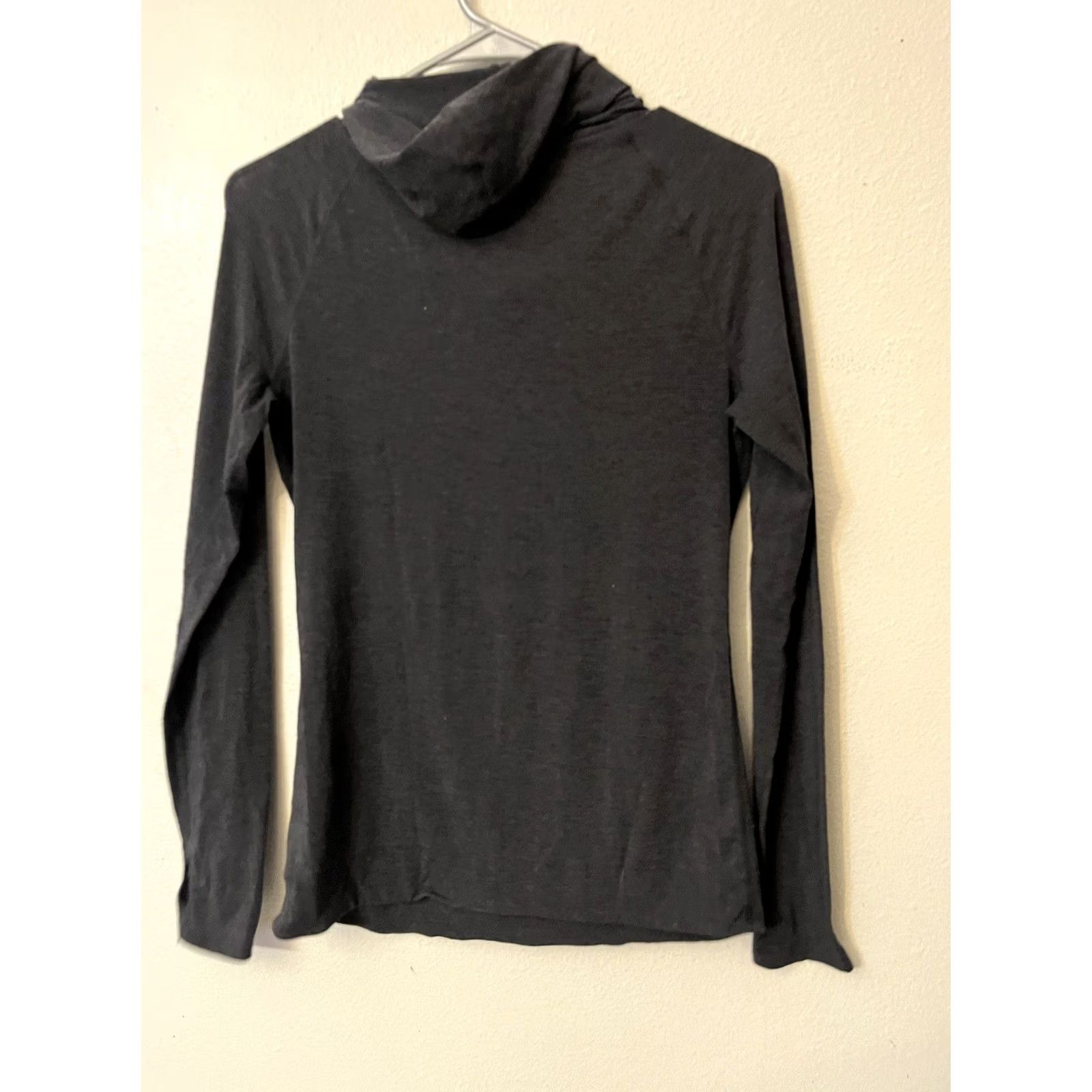 Gap VINTAGE GapGapFit XS Charcoal Gray Pullover Cowl Neck Long Sleeve Top Thumbholes Womens XS Gray Pullover 90s Size XS / US 0-2 / IT 36-38 - 2 Thumbnail
