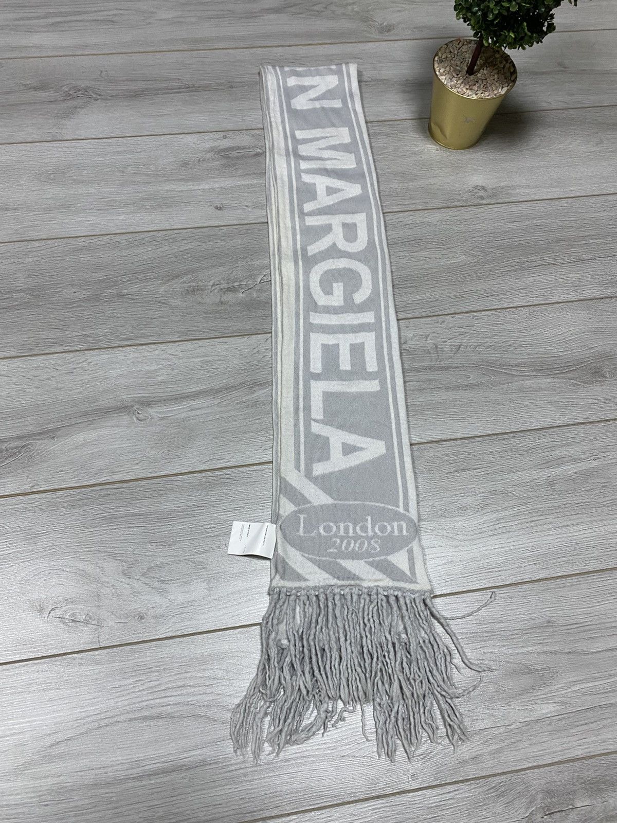 Maison Margiela Maison Margiela London 2008 spell out big logo wool scarf Size ONE SIZE - 8 Thumbnail