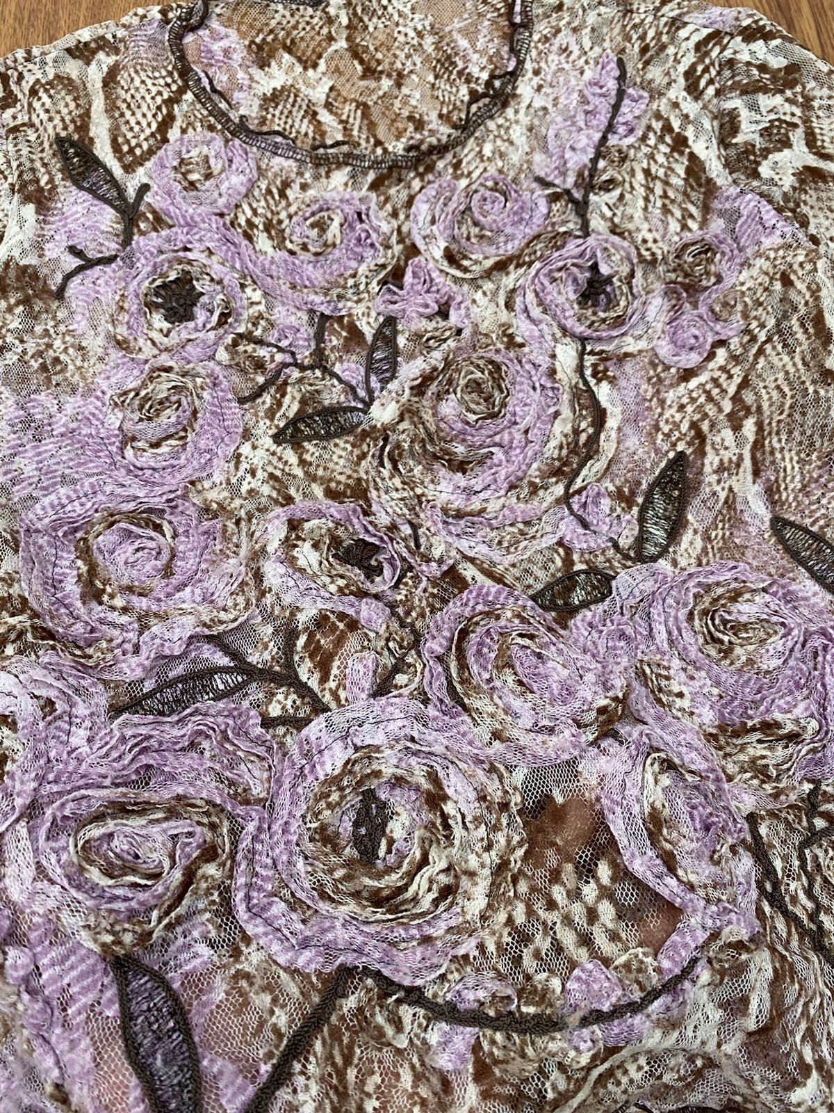 Designer × Japanese Brand Snakeskin mesh LS Size M / US 6-8 / IT 42-44 - 4 Thumbnail