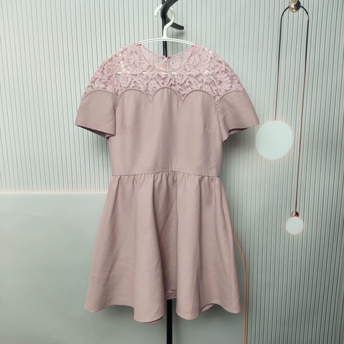 Valentino Valentino Polyester Short-Sleeve Dress - dmc Size US 31 - 1 Thumbnail
