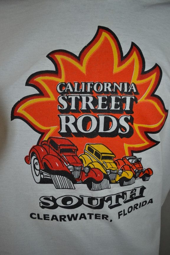 Vintage California Street Rods Racing tee Florida t-shirt XL Size US XL / EU 56 / 4 - 4 Thumbnail