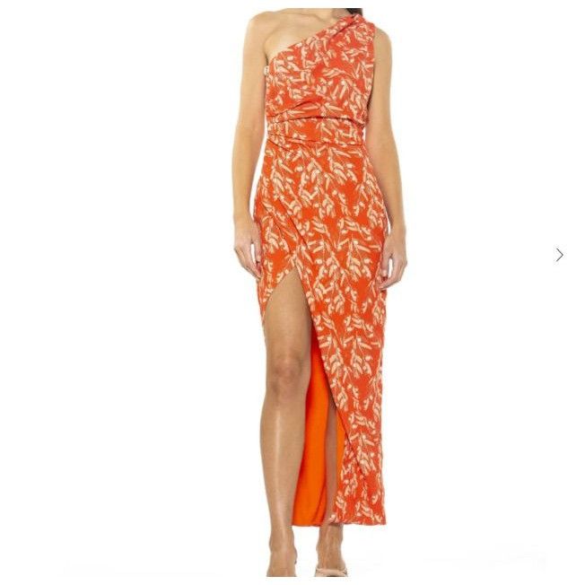 Alexia Admor Alessi Gown One Shoulder Dress Women Size 2