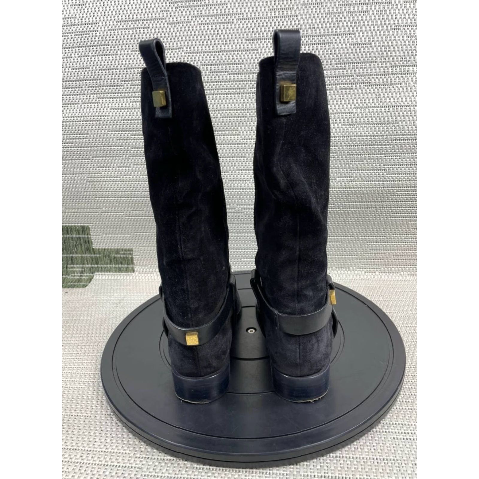 Stuart Weitzman Stuart Weitzman Casey Boot Women Mid-Calf Black Suede Pull On Riding Boot W Cas e y (8) - Size 8 Wide, Black, Suede, Riding, Mid-Calf, Casey, Women Size US 8 / IT 38 - 6 Thumbnail