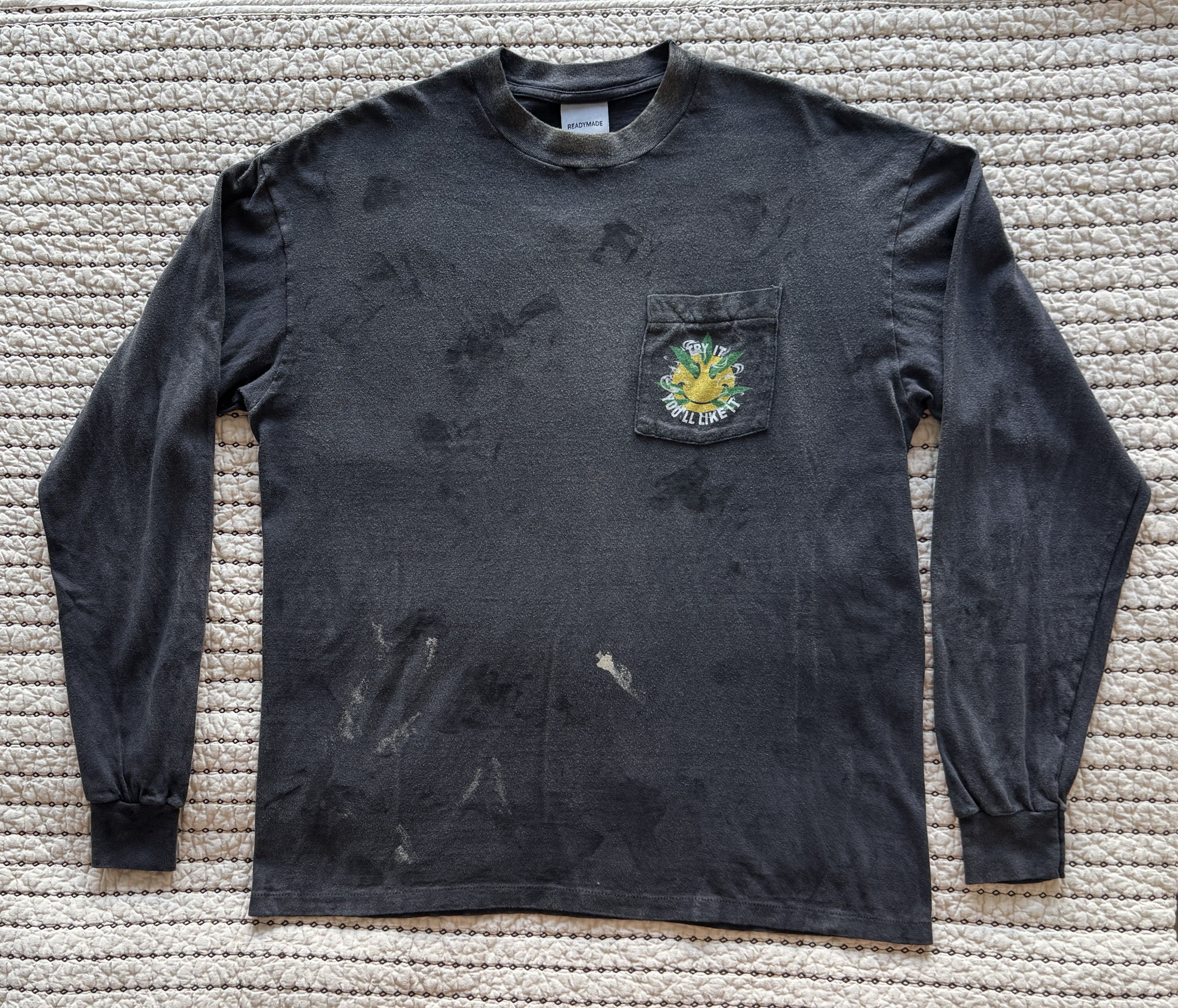 READYMADE READYMADE MARLBORO SNAKE LS T-SHIRT WASHED BLACK MED Size US M / EU 48-50 / 2 - 2 Thumbnail