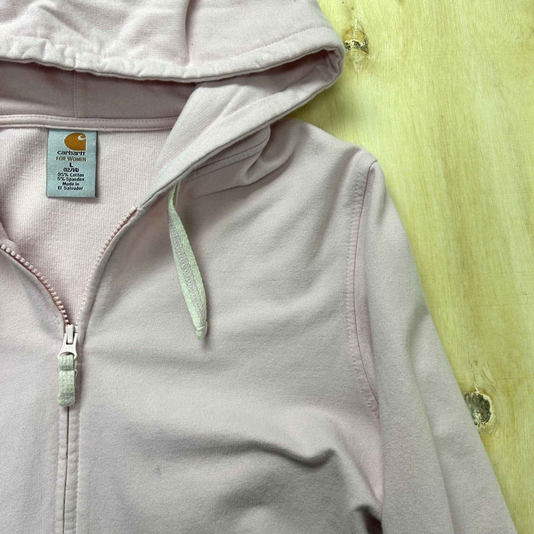 Carhartt Carhartt Hoodie Womens L Pink Full Zip Fleece Logo Sweatshirt Workwear Size L / US 10 / IT 46 - 3 Thumbnail