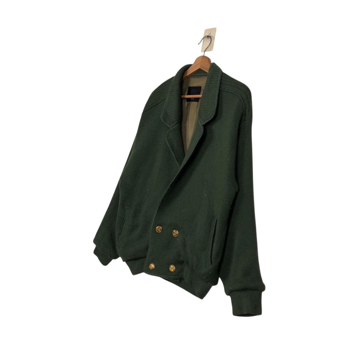 Japanese Brand Vintage GranSignore Double-Breasted Knit Bomber Jacket Size US M / EU 48-50 / 2 - 3 Thumbnail