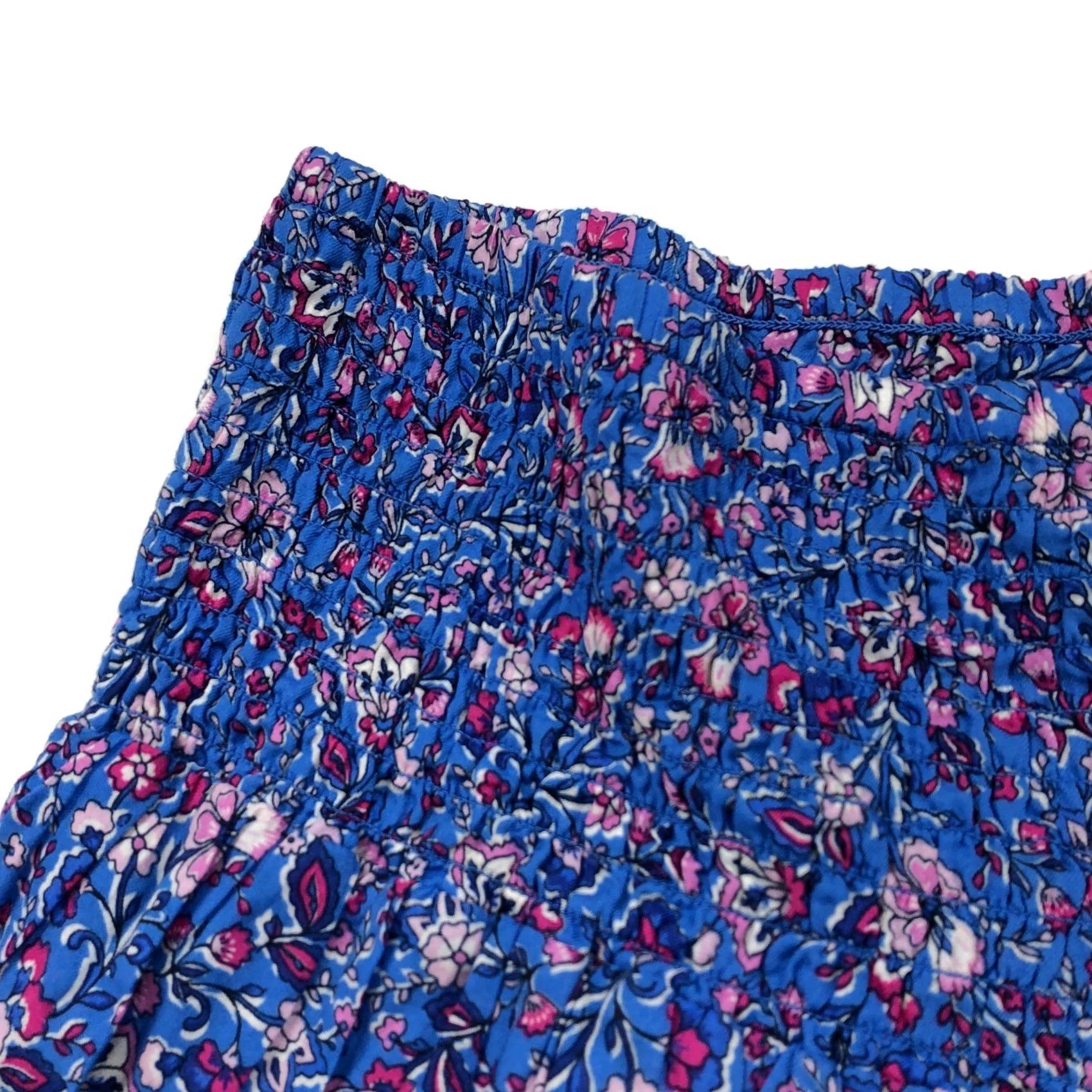 J. Jill J.Jill Skirt (PL) Pull On Elastic Mini Floral All Over Print Blue - Cotton, 100% - Short, Women's, Petite, Casual/Travel, Machine Washable Size 36" / US 14 / IT 50 - 3 Thumbnail