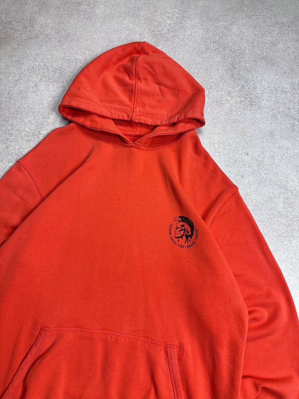 Diesel Vintage Diesel Archival Boxy Hoodie Rare L Orange Size US L / EU 52-54 / 3 - 3 Thumbnail