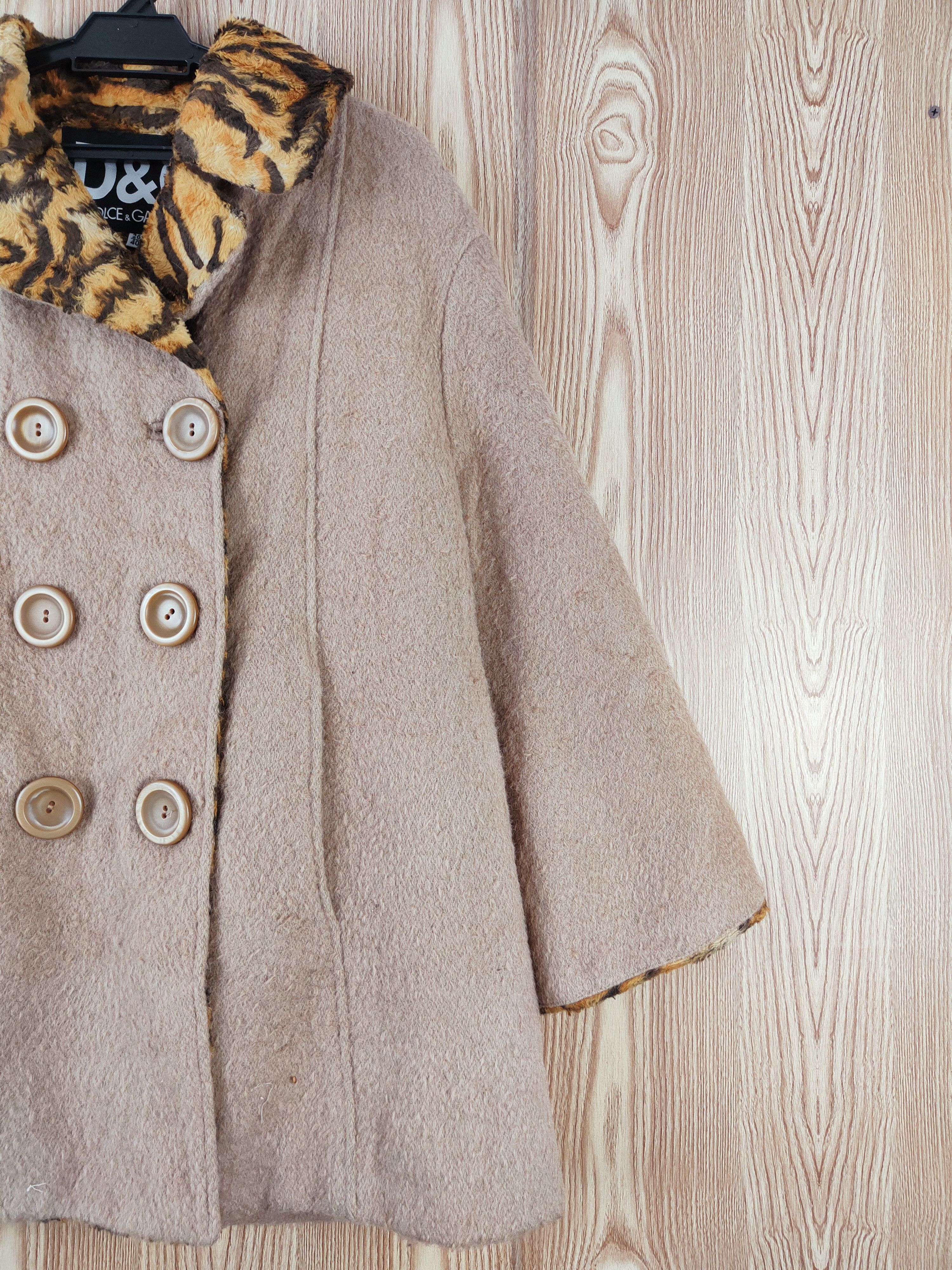 Dolce & Gabbana × Vintage Dolce & Gabbana Brown Fur Peacoat Size L / US 10 / IT 46 - 7 Thumbnail