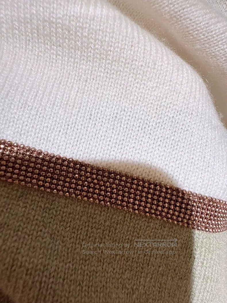 Brunello Cucinelli Brunello Cucinelli Color block cashmere cardigan Size S / US 4 / IT 40 - 4 Thumbnail