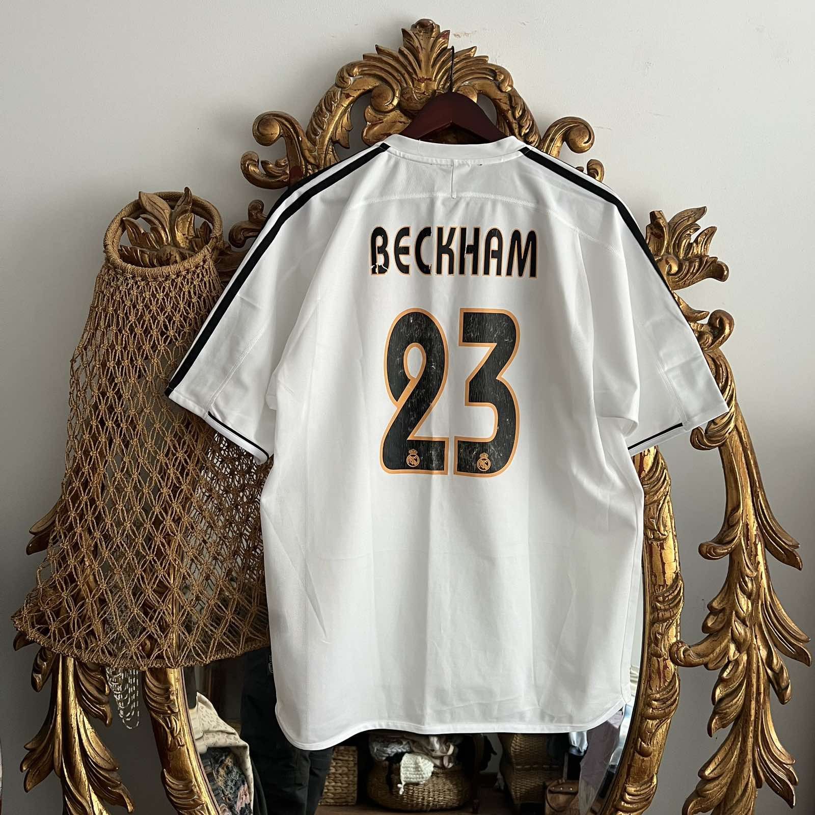 Adidas × Vintage Adidas Real Madrid Vintage #24 Beckham Soccer Jersey 2003 Size US L / EU 52-54 / 3 - 1 Thumbnail