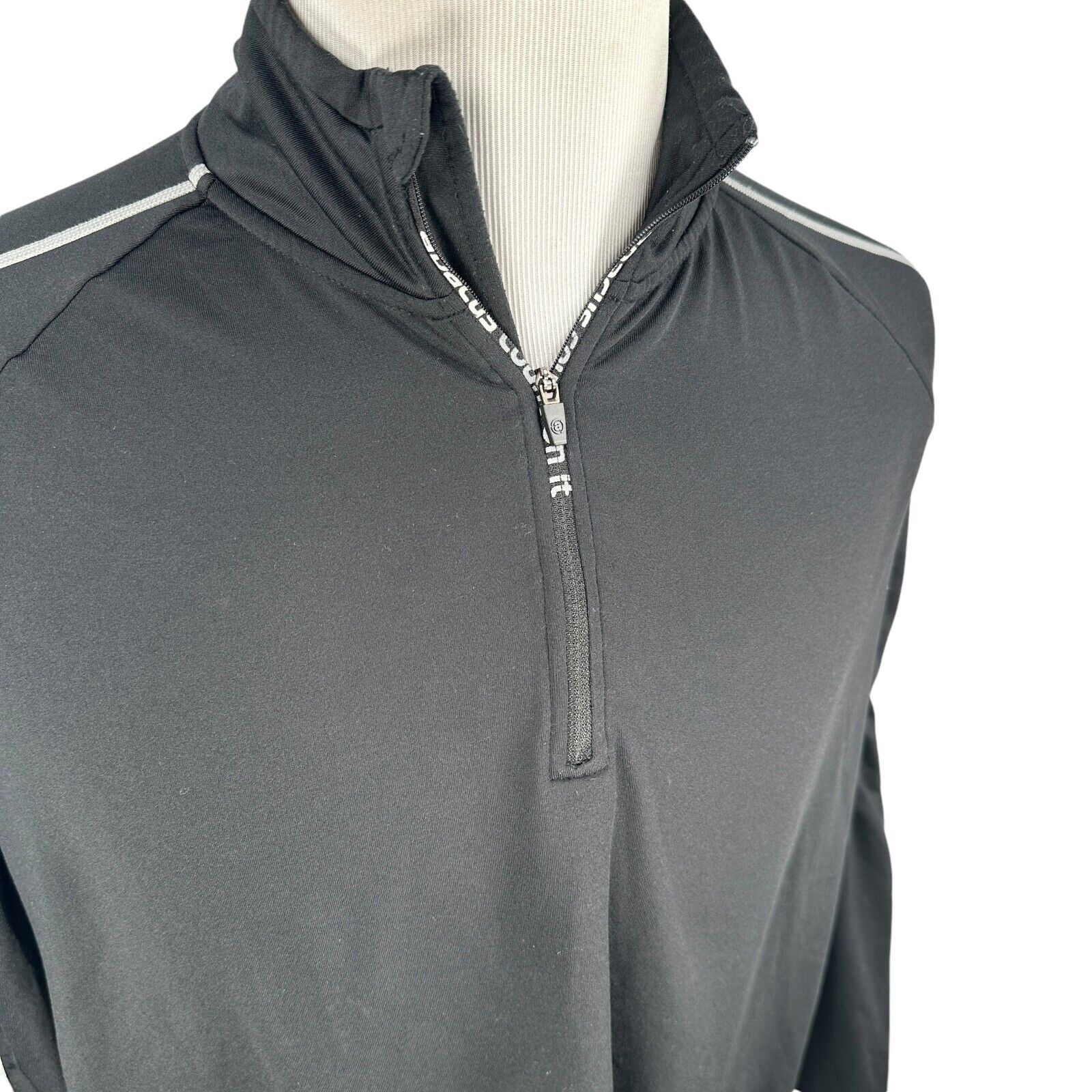 The Unbranded Brand Abacus 1/4 Quarter Zip Pullover Men’s 2XL XXL Black Stretch Size US XXL / EU 58 / 5 - 2 Thumbnail