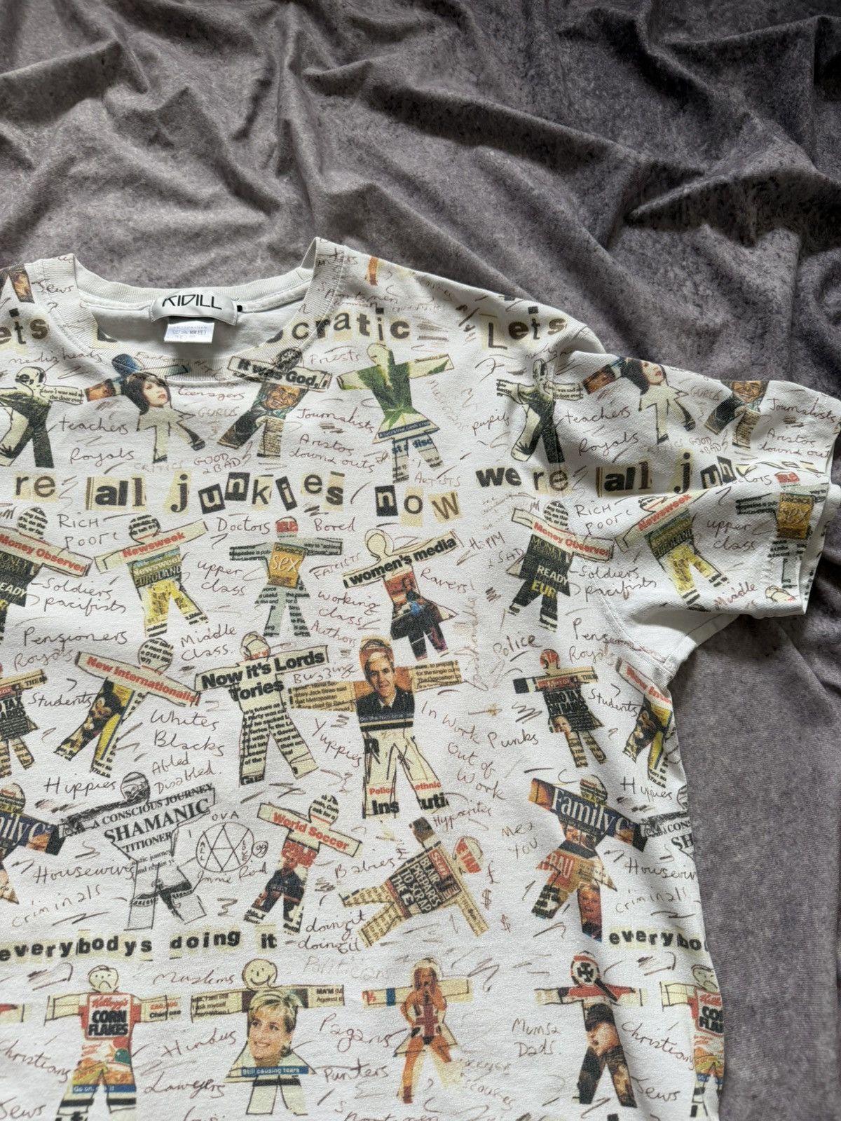 KIDILL KIDILL 20AW × Jamie Reid Tee T-shirt All-Over Pattern KL475 Size US XL / EU 56 / 4 - 13 Thumbnail