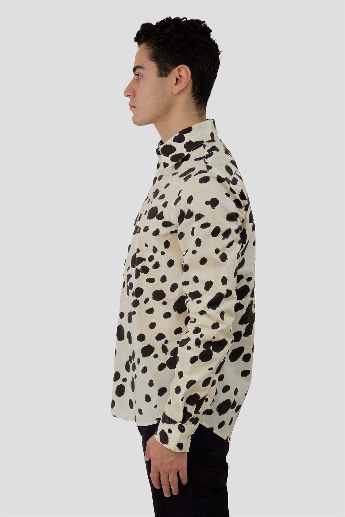 Marni o1y0225 Patterned Shirt in Ivory/Black Size US M / EU 48-50 / 2 - 3 Thumbnail