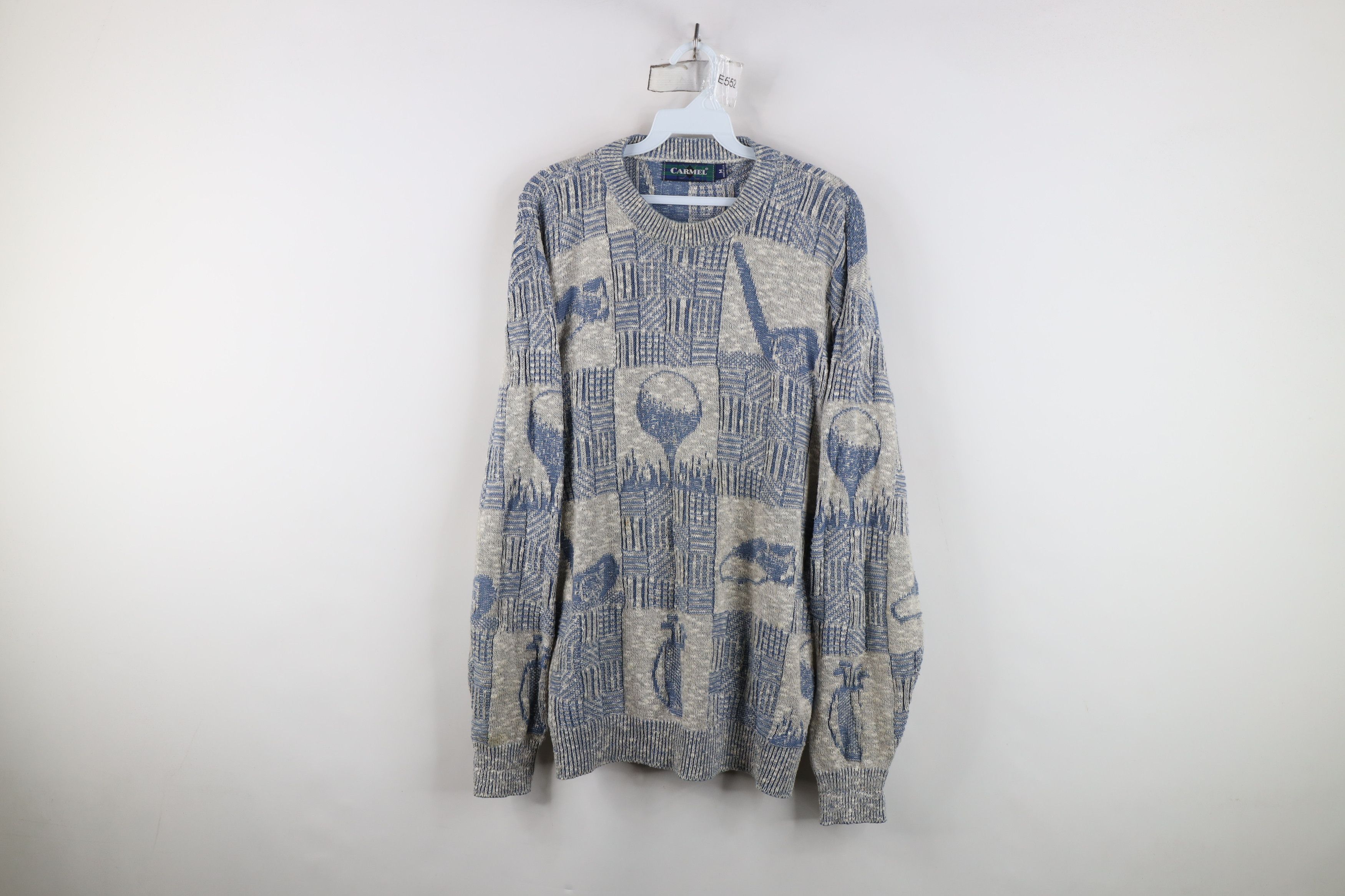 Vintage Vintage 90s Streetwear Golf All Over Print Knit Sweater USA Size US M / EU 48-50 / 2 - 1 Thumbnail