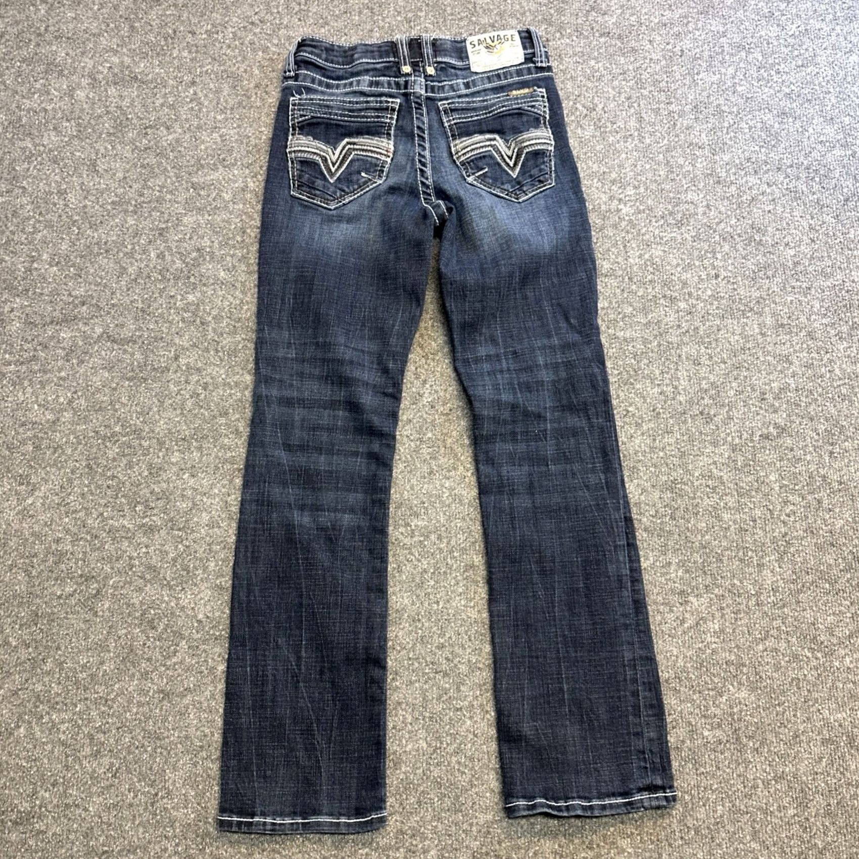 Vintage VINTAGE Salvage Chaos Boot Cut Blue Jeans Women's 14R Regular Size 14R Blue Size 36" / US 14 / IT 50 - 7 Thumbnail