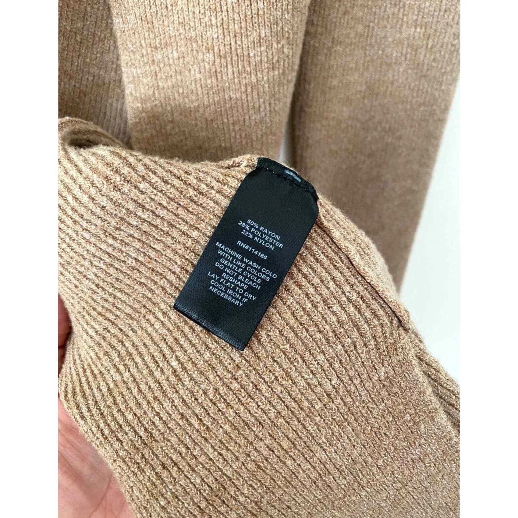 Vintage Verve Ami Cardigan Verve Ami Cardigan Tan Knit Open Front Long Side Slit Sweater Women Small Regular Tan Womens Size S / US 4 / IT 40 - 6 Thumbnail