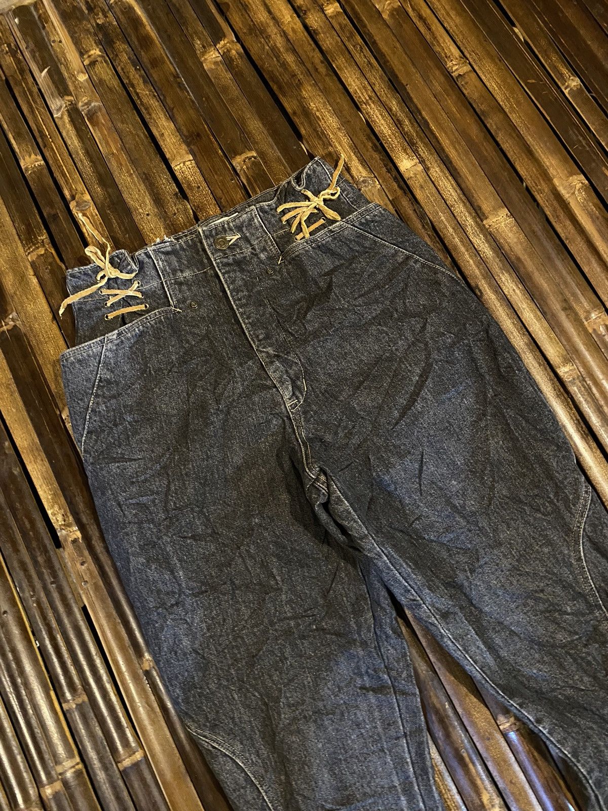 Japanese Brand FIRSTAID BODAGE DENIM PANTS Size 28" / US 6 / IT 42 - 2 Thumbnail