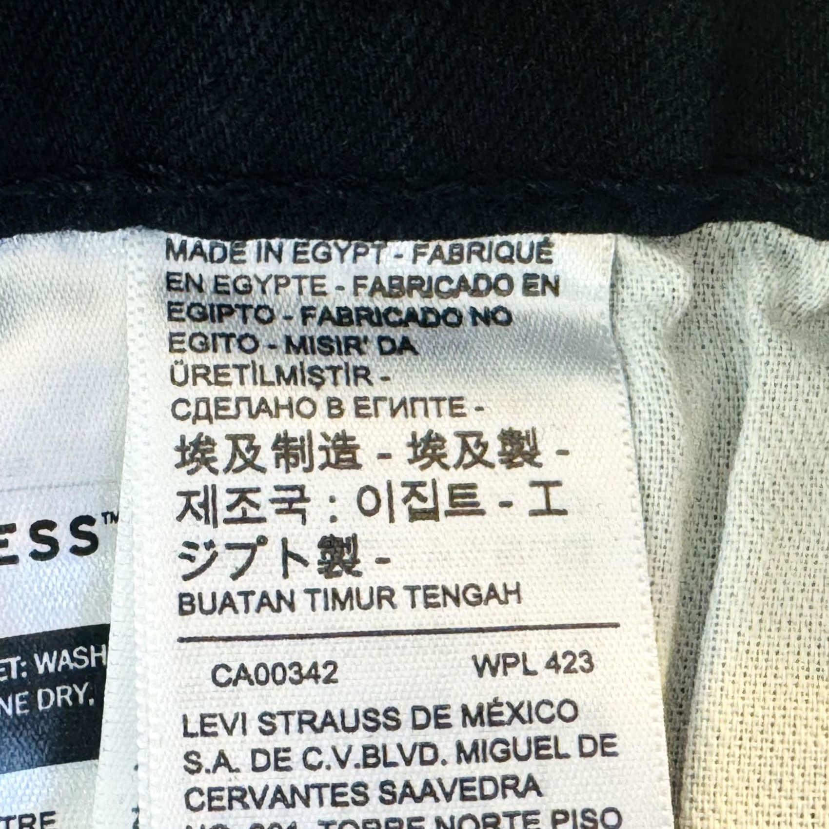 Levi's Levi's 514 Jeans Mens 34x32 Black Dark Wash Straight Denim Stretch Zip Fly Size US 34 / EU 50 - 4 Thumbnail