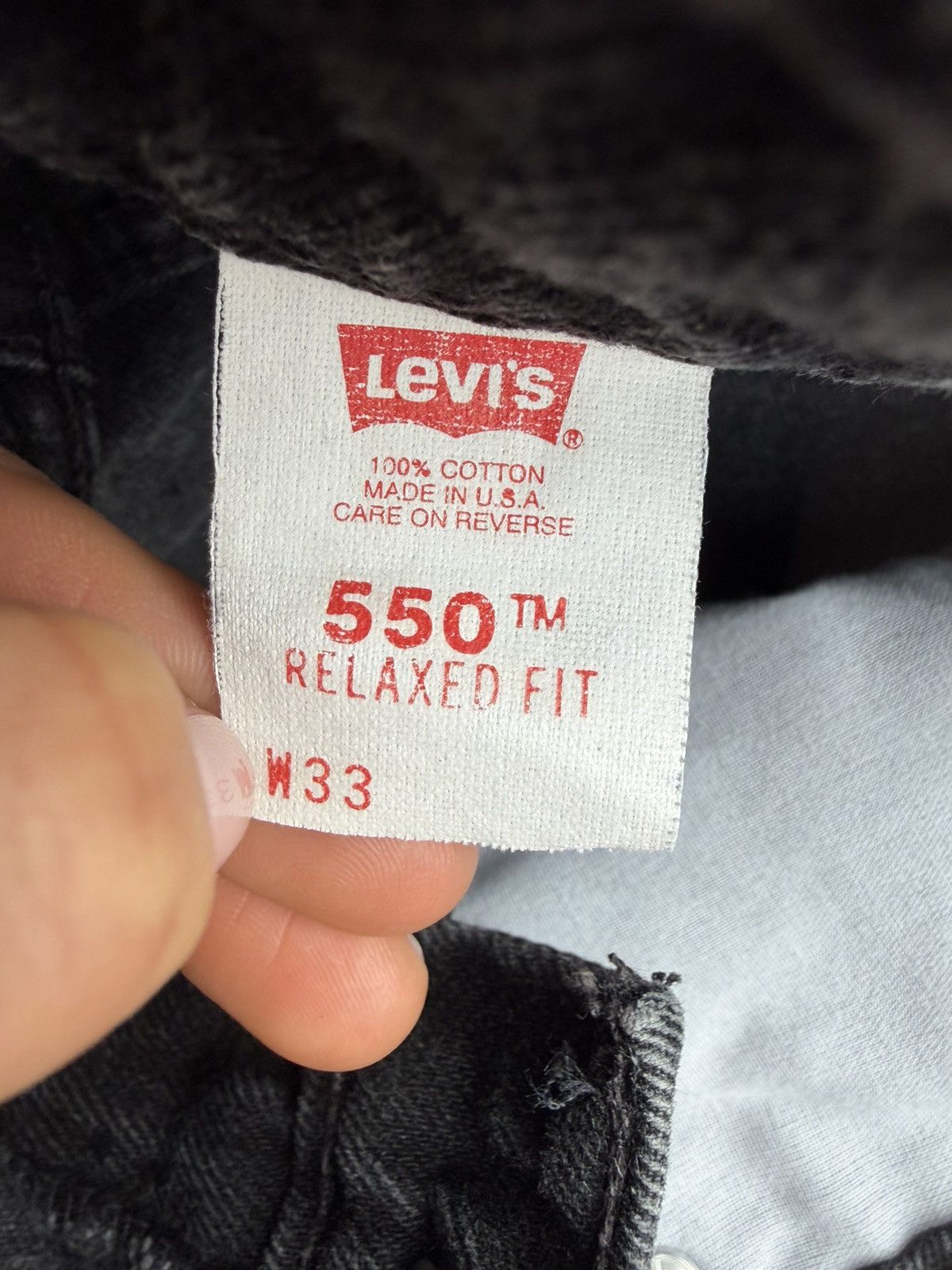 Levi's Levi’s 550 Made in USA Orange Tab Denim Shorts Size US 33 - 17 Thumbnail
