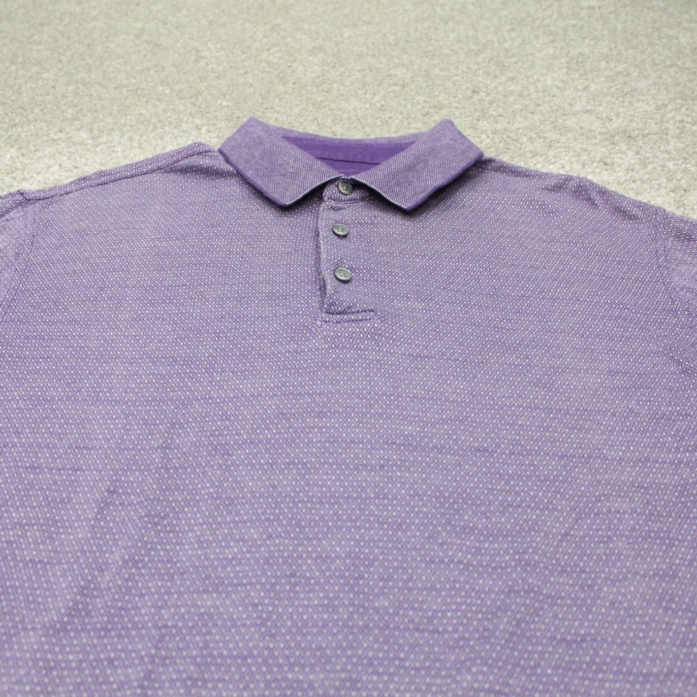 Jos. A. Bank Jos. A. Bank Leadbetter Golf Polo Shirt Mens Large Purple 100% Cotton S/S Pullover Size US L / EU 52-54 / 3 - 4 Thumbnail