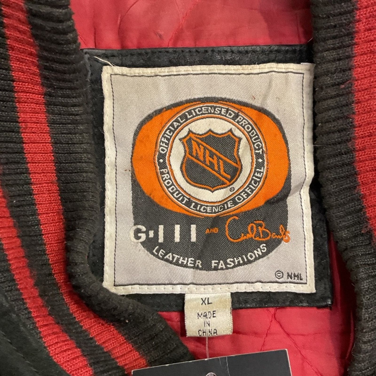NHL Vintage 90’s NHL Red Wings Leather Jacket Size US XL / EU 56 / 4 - 3 Thumbnail