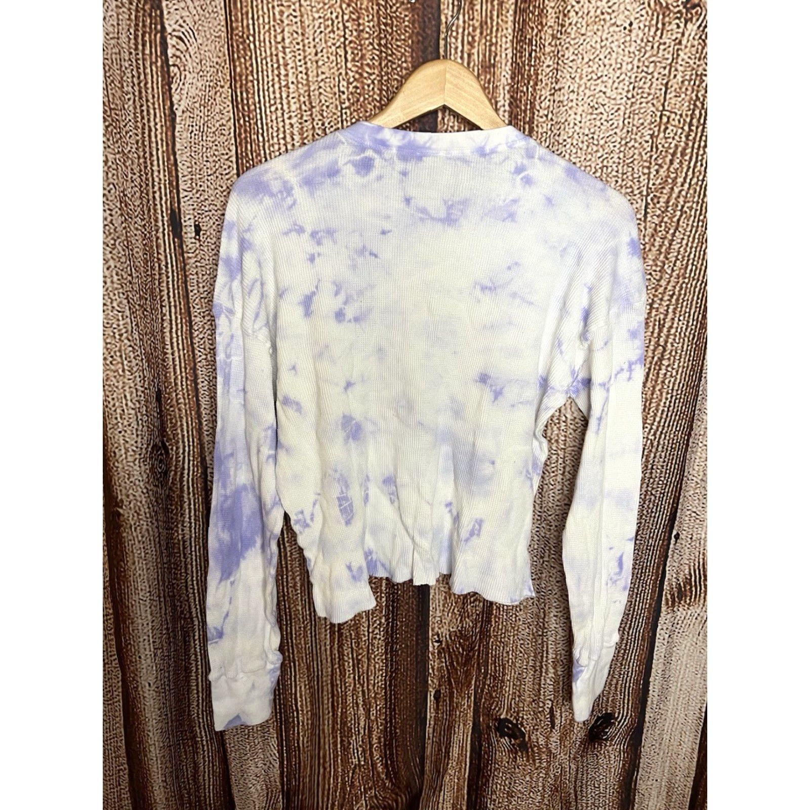 Vintage VINTAGE Anthropologie Electric & Rose Womens White Tie Dye Thermal Long Sleeve XS Size XS / US 0-2 / IT 36-38 - 2 Thumbnail