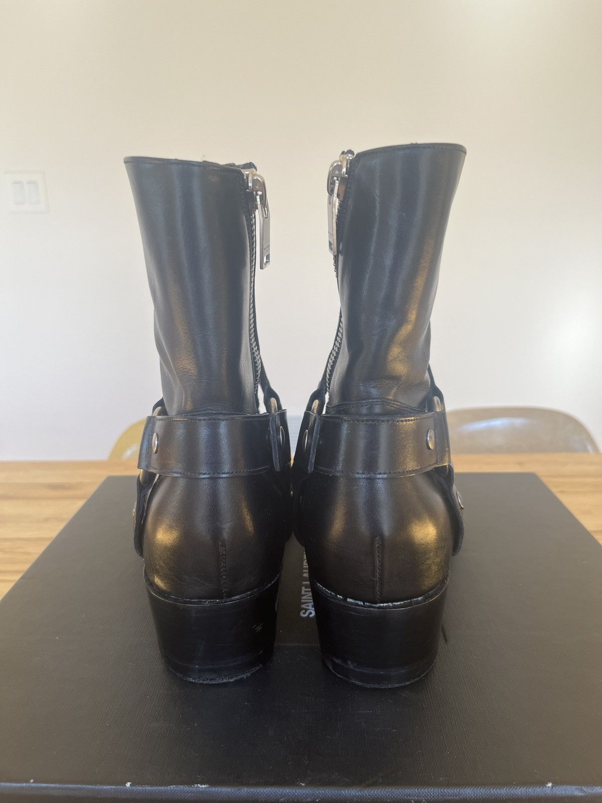 Saint Laurent Paris Saint Laurent 2013 Wyatt 43.5/10.5 black leather Hedi era Size US 10.5 / EU 43-44 - 5 Thumbnail