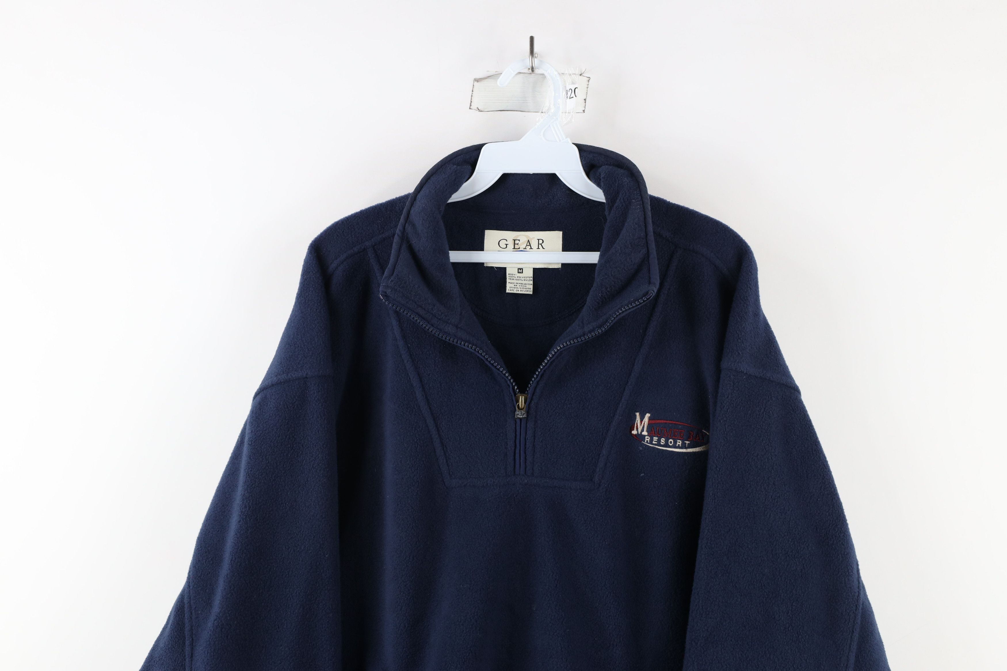 Vintage Vintage 90s Bay Resort Half Zip Fleece Pullover Sweater Size US M / EU 48-50 / 2 - 2 Thumbnail