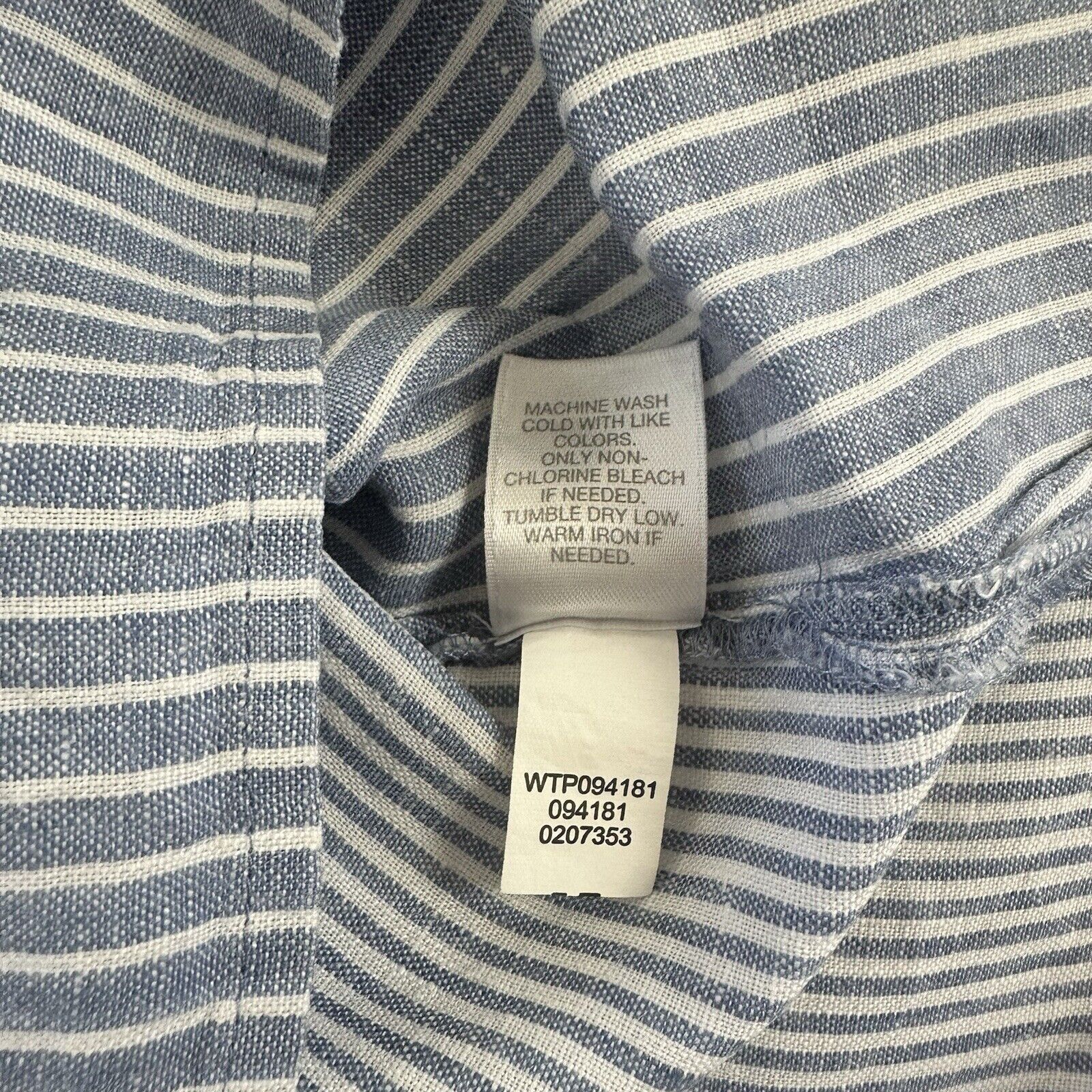 Other J.Jill Love Linen Blue Stripe Shirt Women Size XS 100% Linen Size XS / US 0-2 / IT 36-38 - 16 Thumbnail