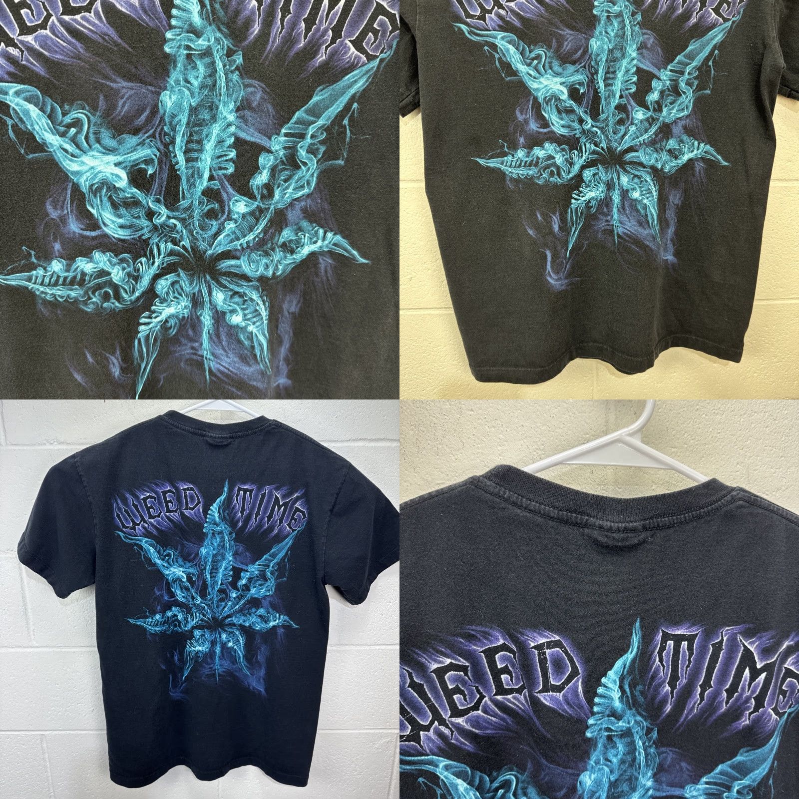 Vintage VINTAGE Jays Rock Black T-Shirt Men Large Weed Pot Leaf Graphic Glow in the Dark 90s Stoner Fashion Size US L / EU 52-54 / 3 - 8 Thumbnail