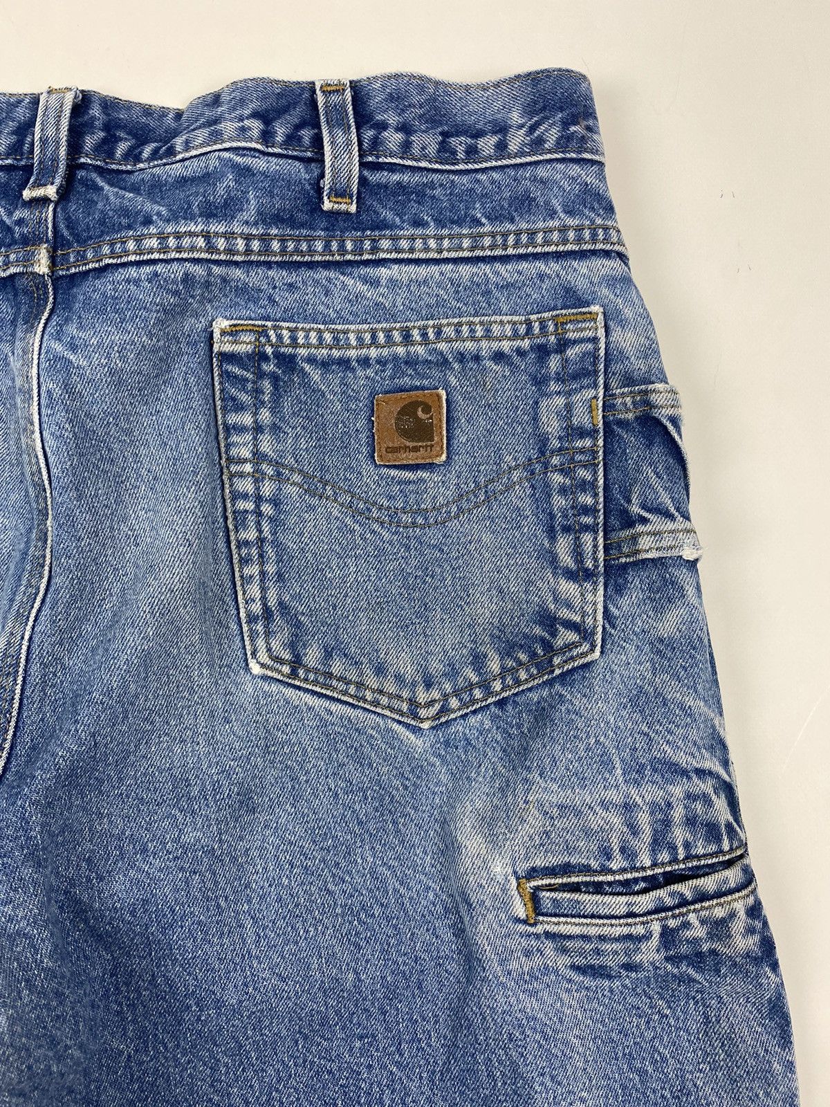 Carhartt 2000’s Distressed Carhartt B234PRW Relaxed Carpenter Denim Size US 36 / EU 52 - 15 Thumbnail