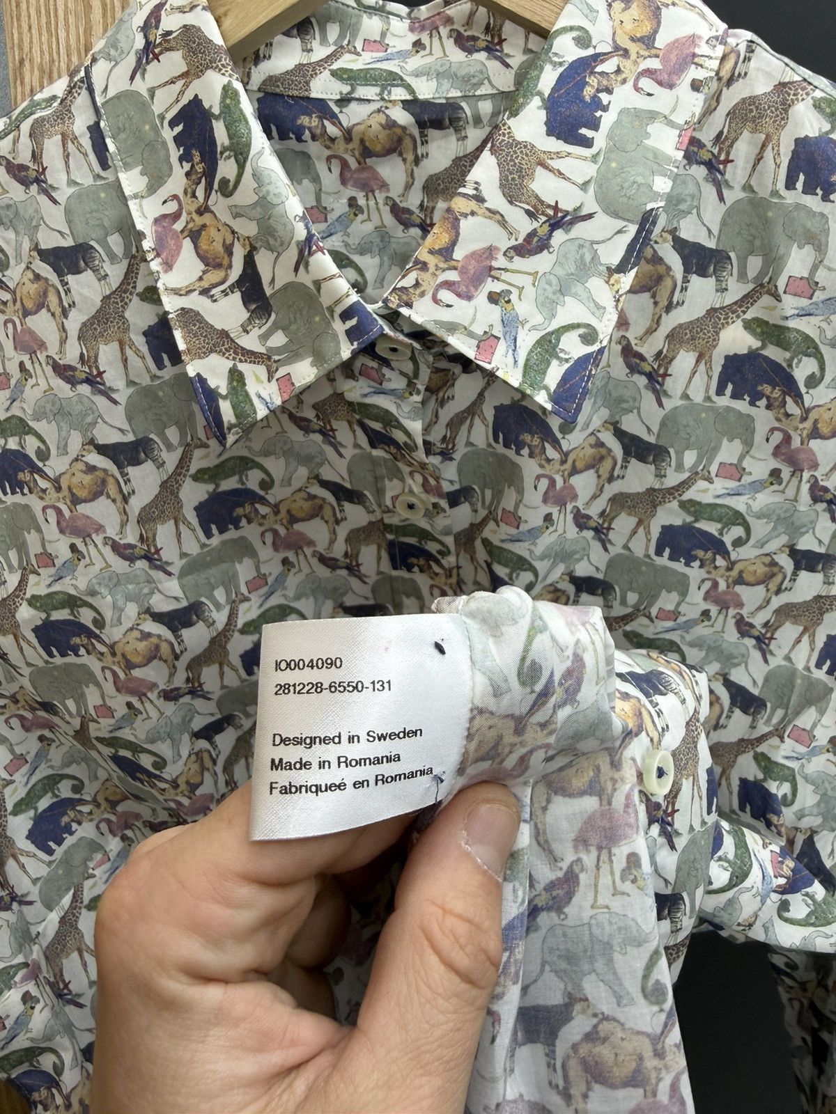 Other Stenstroms Animal Print Button Up Shirt Safari Cotton Size US S / EU 44-46 / 1 - 9 Thumbnail