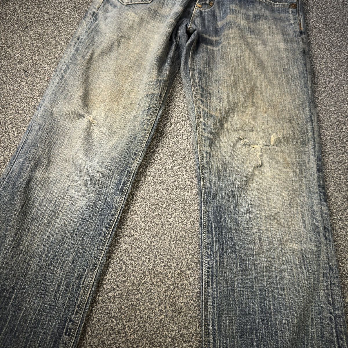 Lee 🔥 Vintage 90s Flared x-Line Lee Trashed Distressed Jeans Size US 30 / EU 46 - 4 Thumbnail