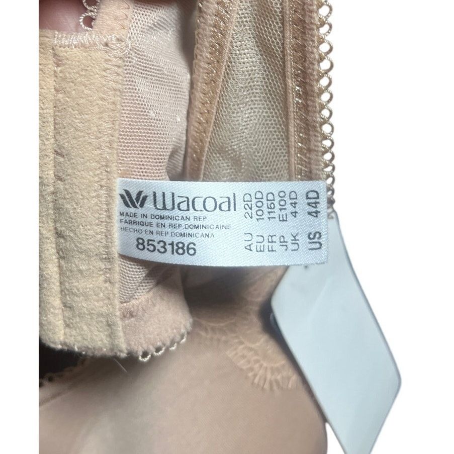 Other NWT WACOAL 853186 Beige Retro Chic Full Figure Underwire 44D Size ONE SIZE - 6 Thumbnail