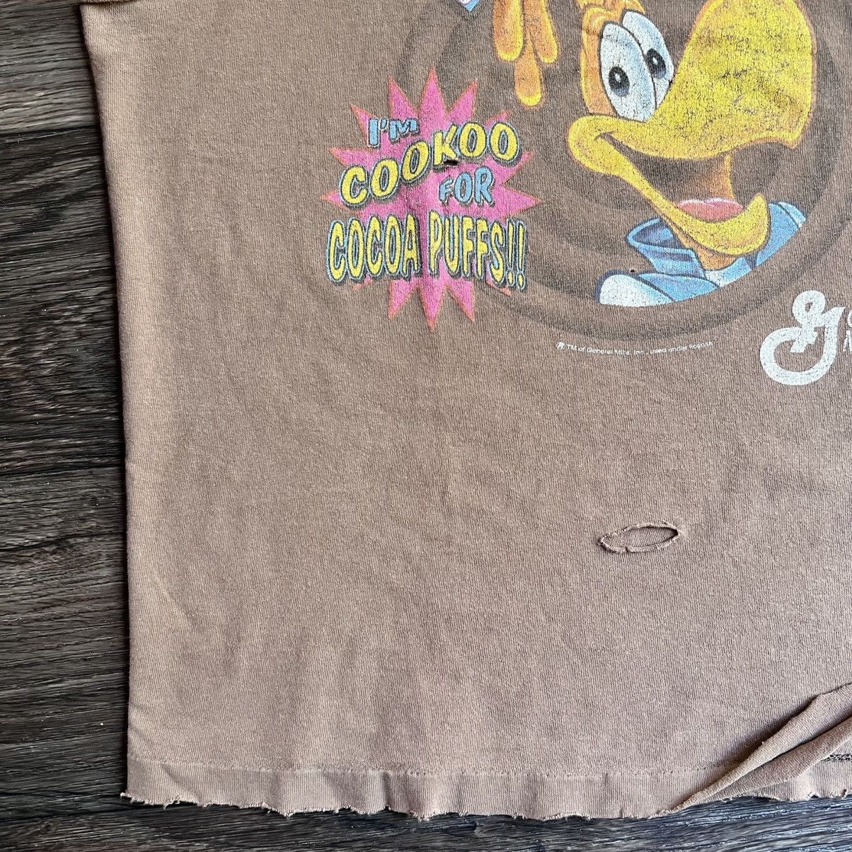 Anvil Vintage 1990s thrashed cocoa puffs branded tee Large Size US L / EU 52-54 / 3 - 4 Thumbnail