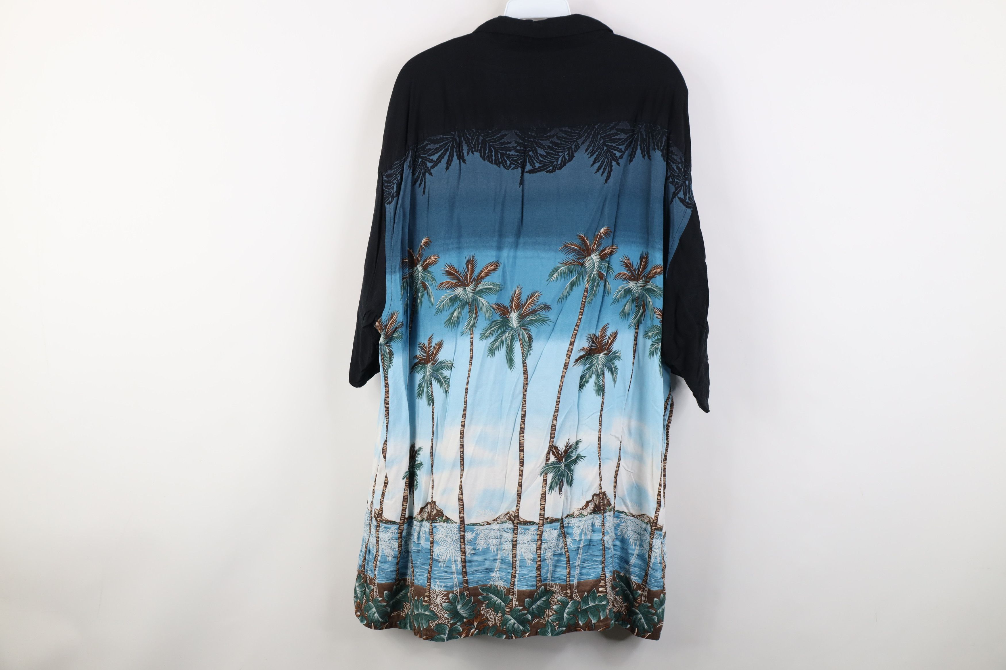 Vintage Vintage 90s Streetwear Palm Tree Beach Hawaiian Button Shirt Size US XXL / EU 58 / 5 - 9 Thumbnail