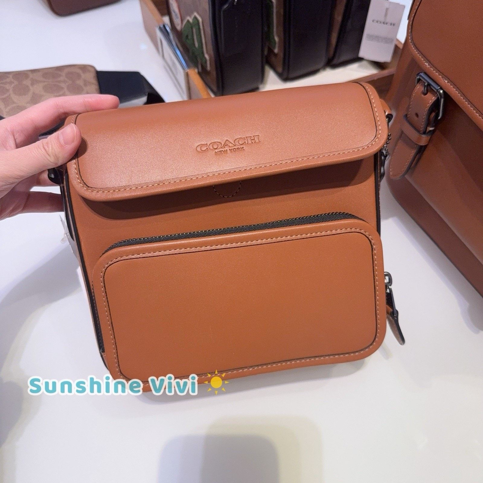 Coach NWT Coach CDB62 Leather Sullivan Leather Flap Crossbody Size ONE SIZE - 1 Thumbnail
