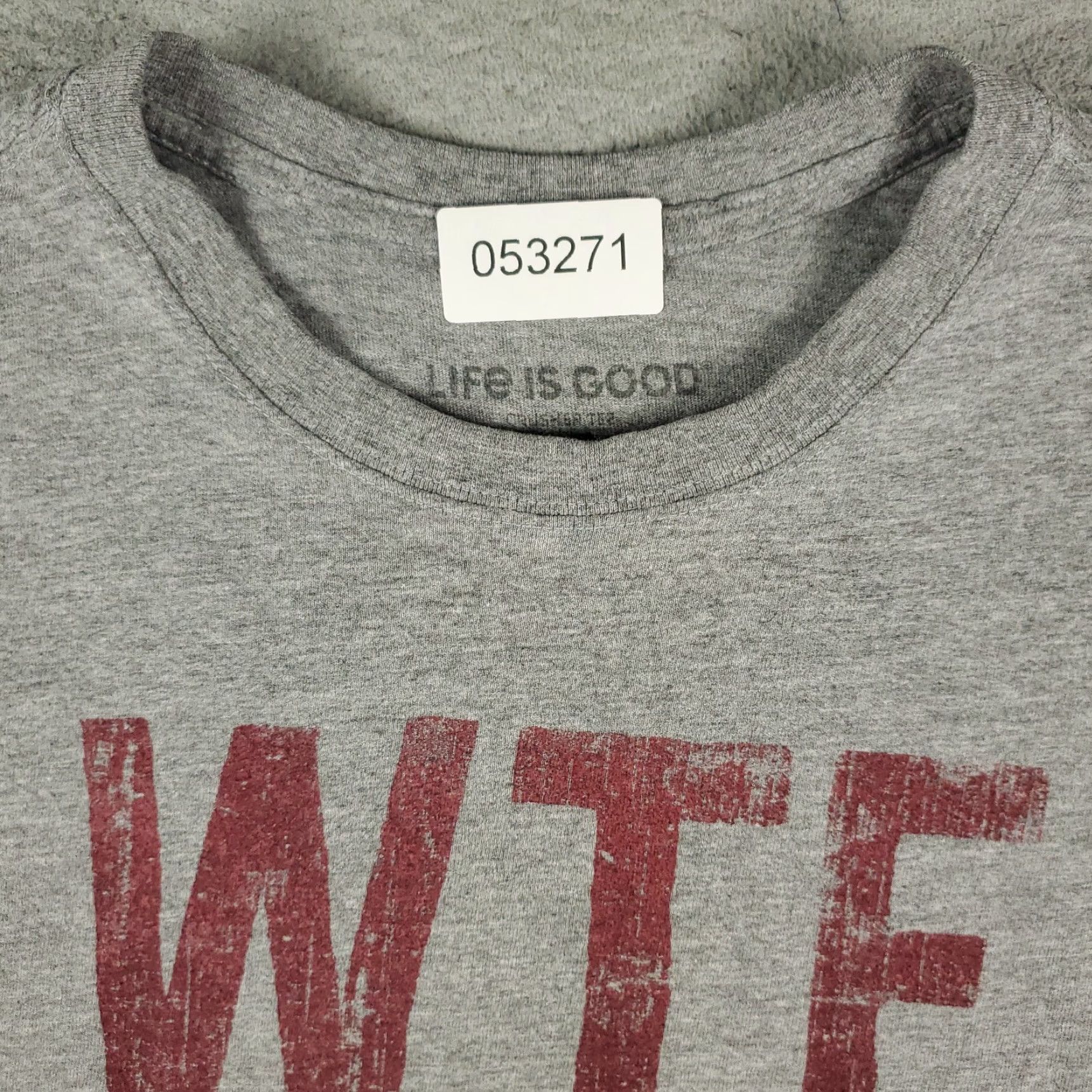 Life is Good Life Is Good Gray Casual T-Shirt Adult Medium Short Sleeve Regular Fit Mens Size US M / EU 48-50 / 2 - 3 Thumbnail
