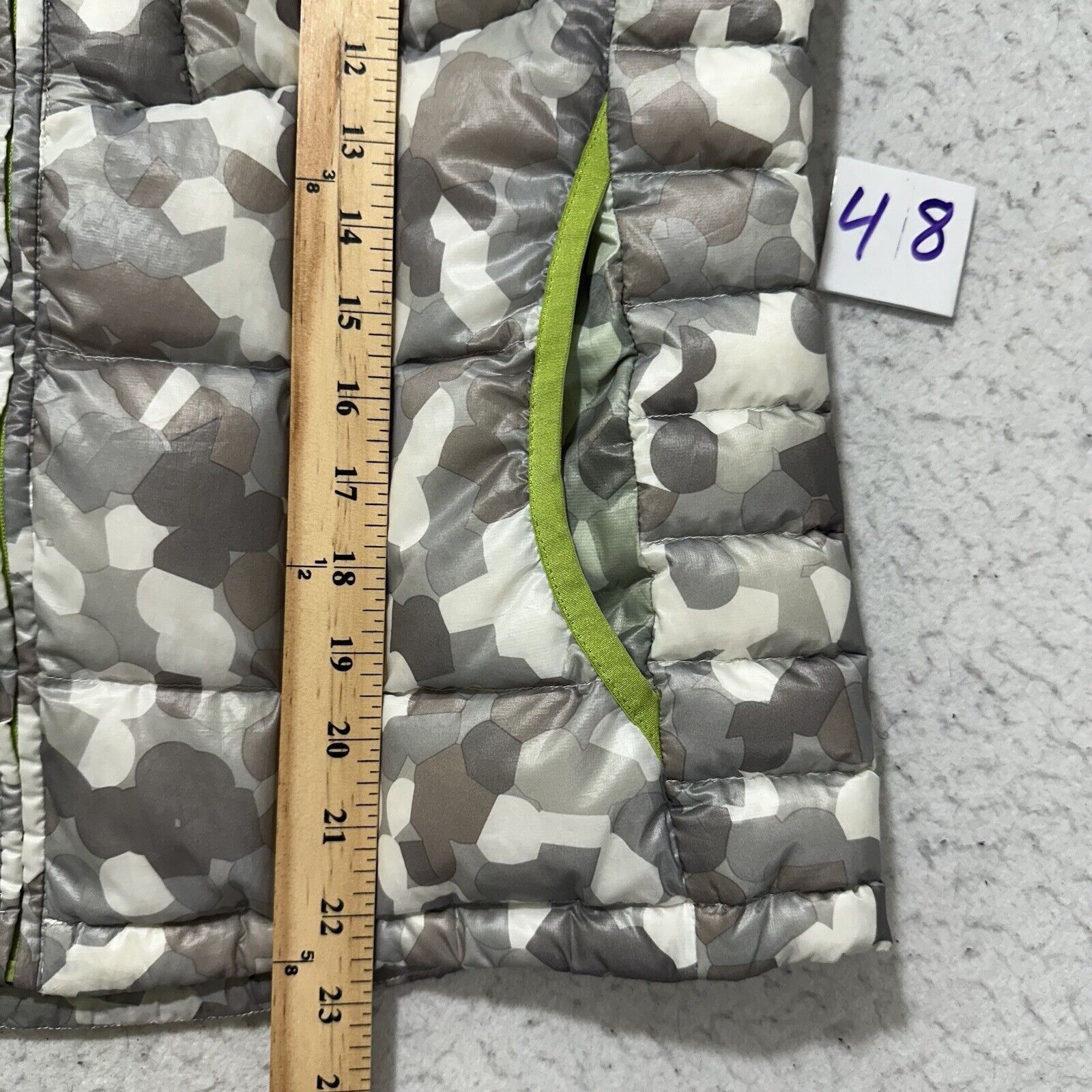Other Koppen Medium Down Feather Puffer Vest Jacket Gray Camo Size M / US 6-8 / IT 42-44 - 8 Thumbnail