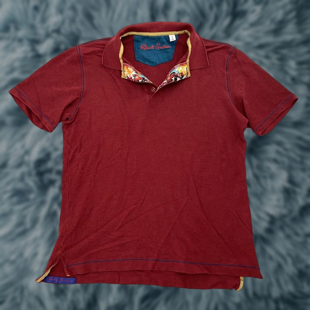Robert Graham Robert Graham Shirt Adult Small Red Colorful Collar Classic Fit Mens Designer Size US S / EU 44-46 / 1 - 1 Thumbnail