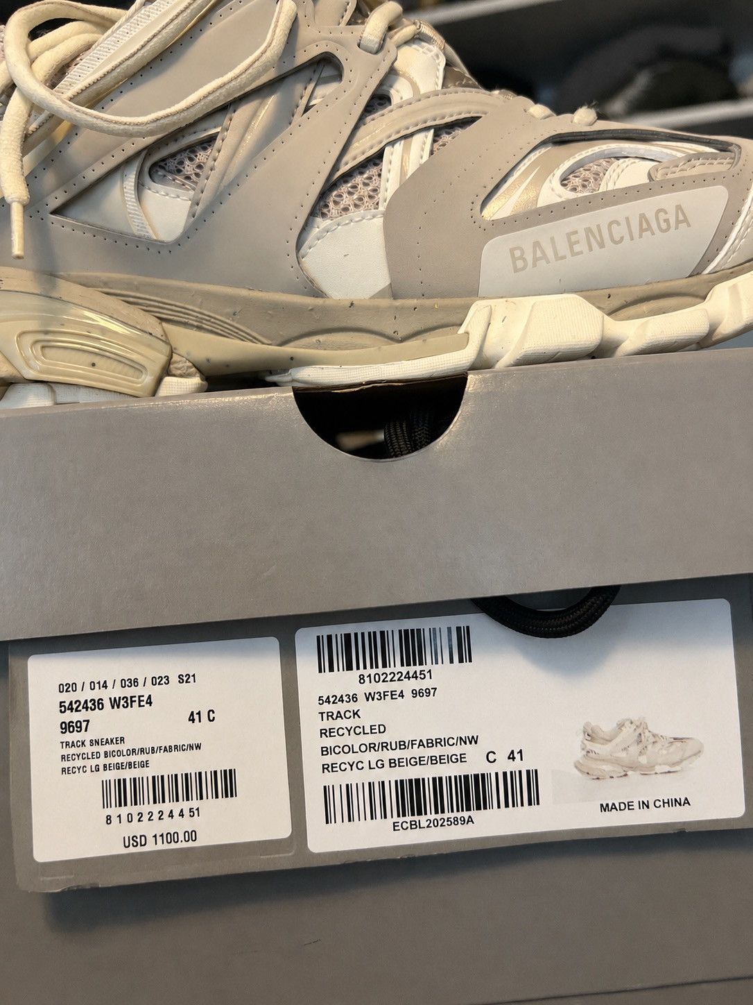 Balenciaga Balenciaga Track Recycled Bicolor Sneaker Size US 8 / EU 41 - 7 Thumbnail