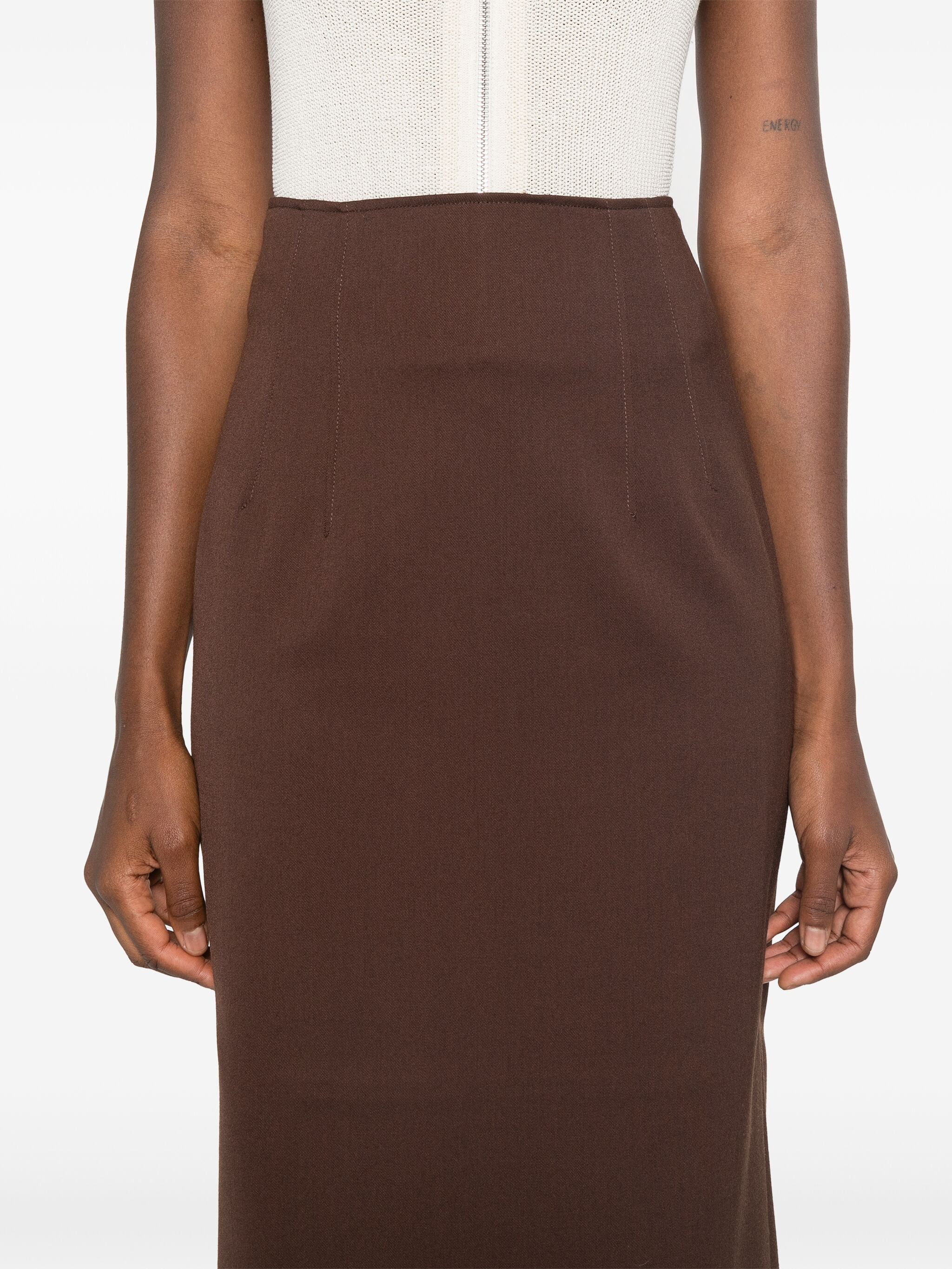 THE ANDAMANE o1s22i1n1024 Long Shelby Skirt in Brown Size 28" / US 6 / IT 42 - 5 Thumbnail