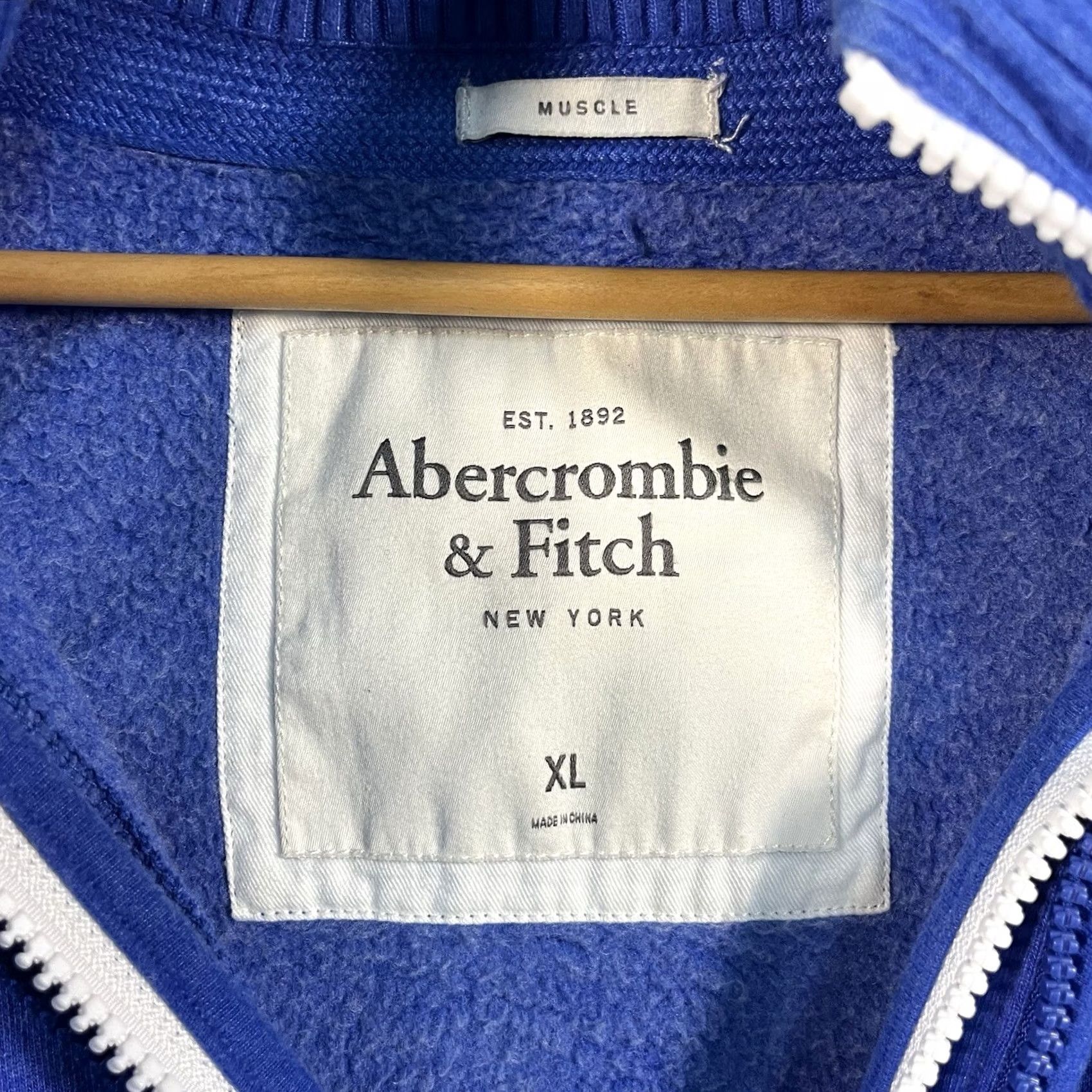 Abercrombie & Fitch Abercrombie & Fitch Hoodie Sweatshirt Men XL Blue Full Zip Hooded Vintage A&F Size US XL / EU 56 / 4 - 5 Thumbnail