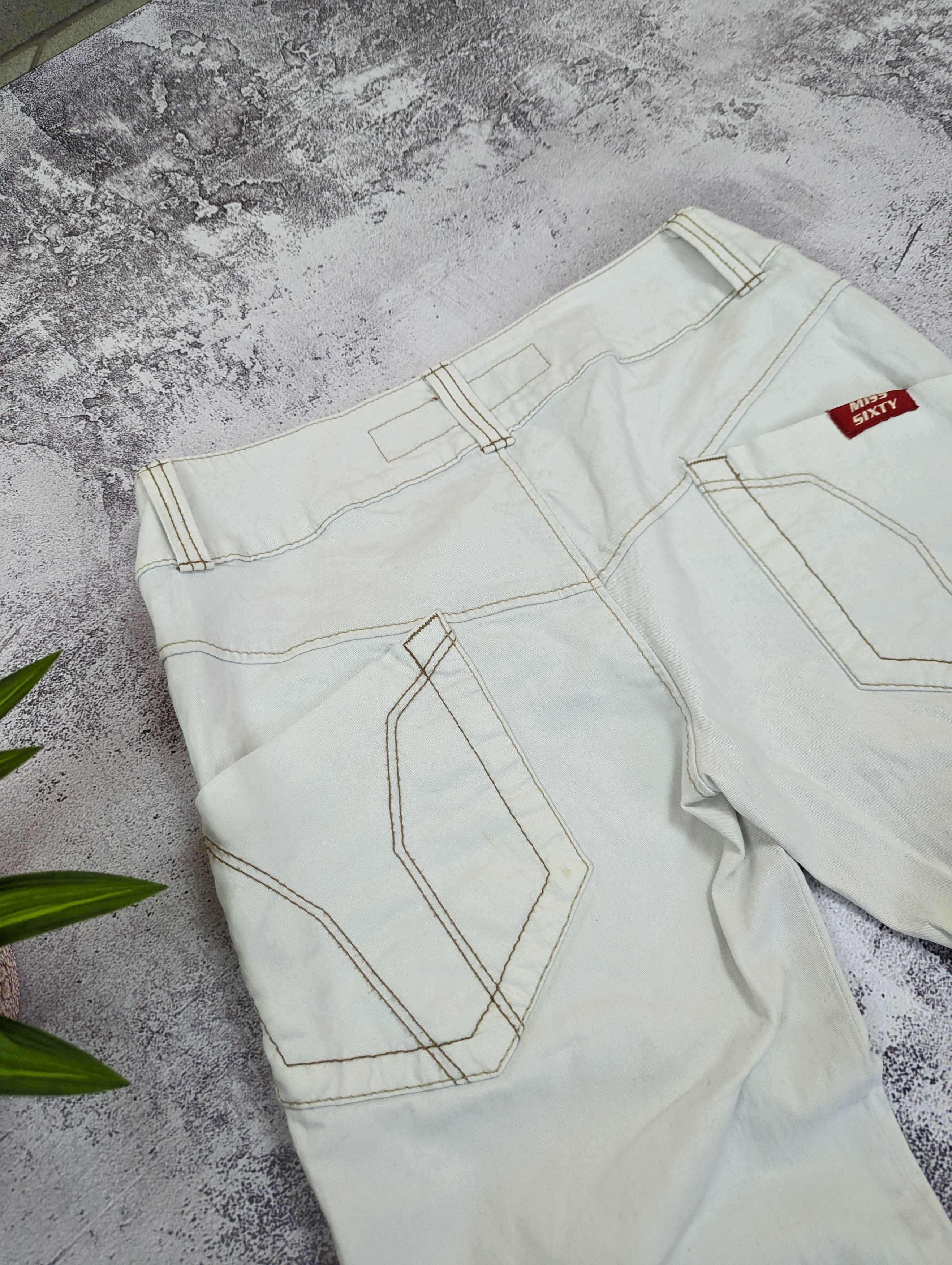 Miss Sixty Miss Sixty Y2K White Avant Garde Jeans W30 L33 Size 30" / US 8 / IT 44 - 17 Thumbnail