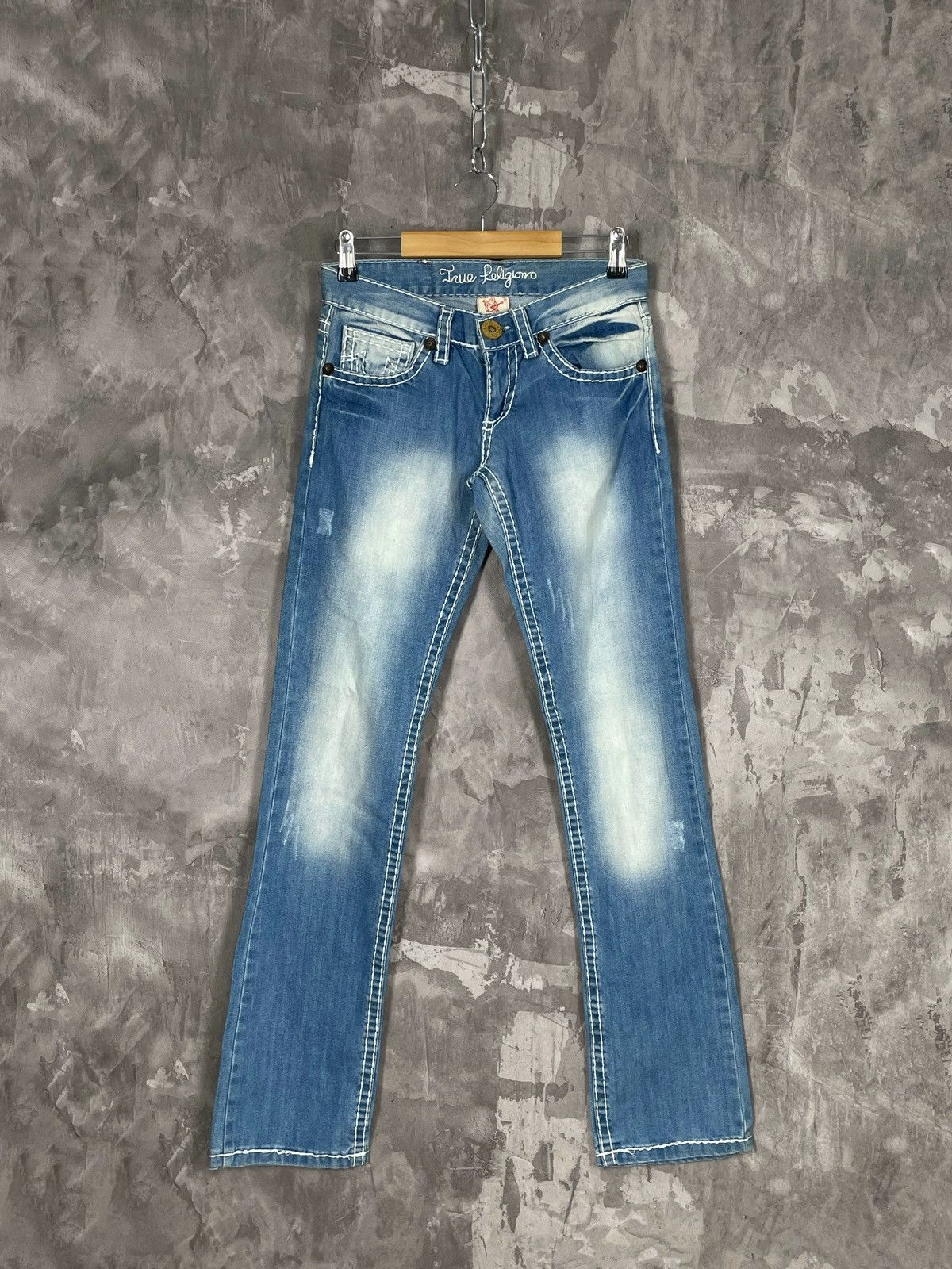 True Religion True Religion Billy Super T Japanese Brand Knit Denim Jeans Size 29" - 2 Thumbnail