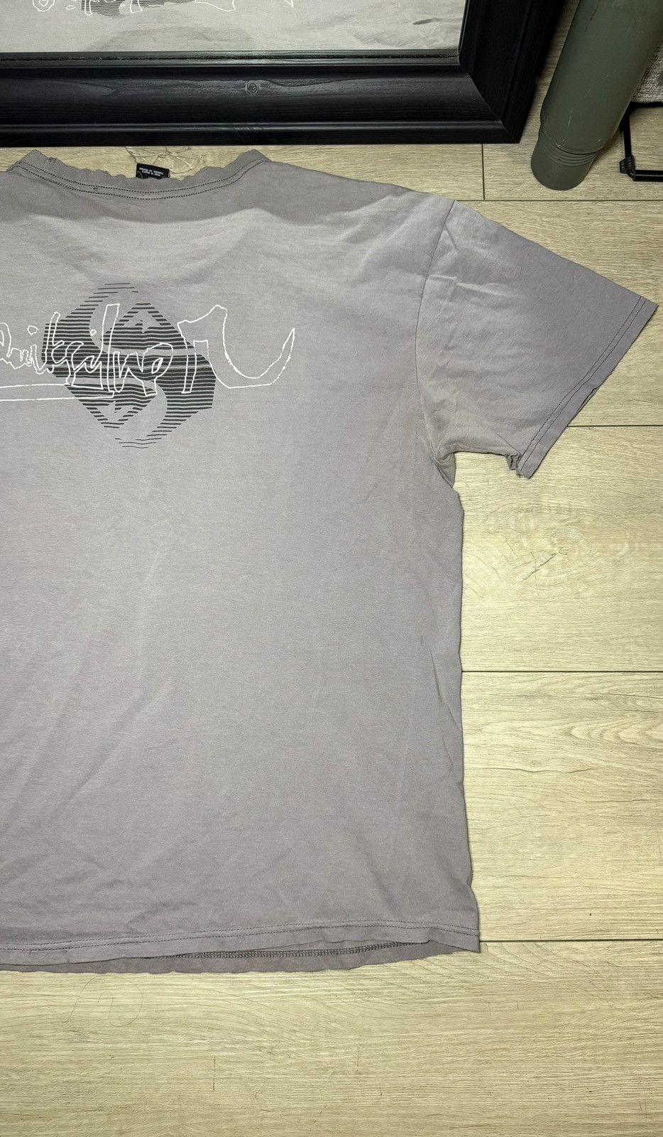 Quiksilver Y2K 2000s Thrashed Quicksilver Outline Mirrored Logo Shirt Size US XL / EU 56 / 4 - 3 Thumbnail