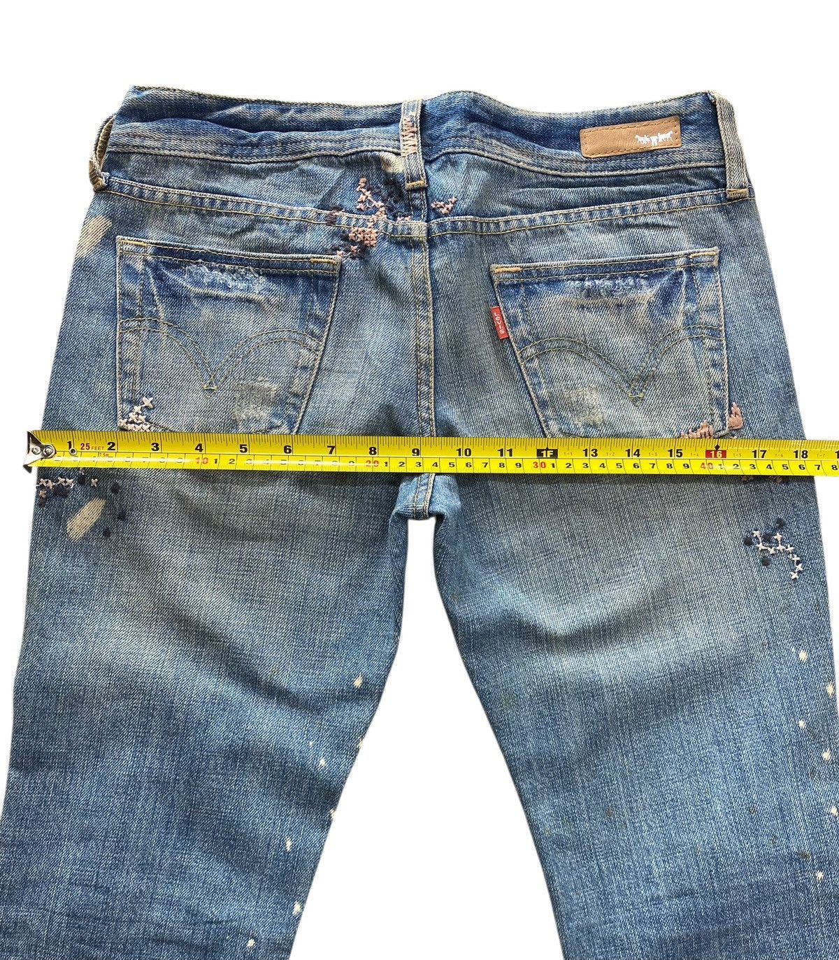 Levi's Levi’s Faded Blue Wash Patch Work Style Boot Cut Jeans Size 30" / US 8 / IT 44 - 8 Thumbnail